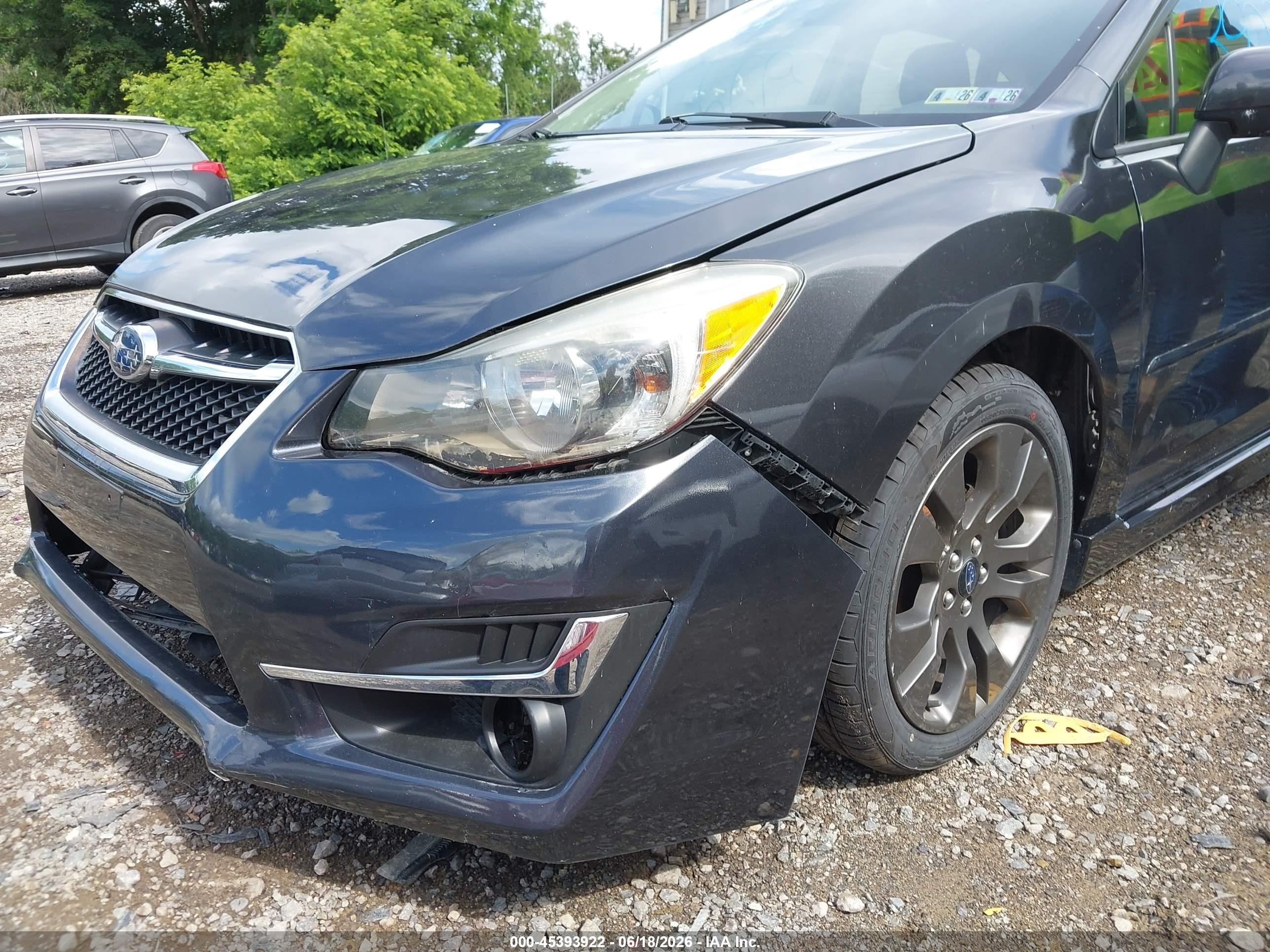 2015 Subaru Impreza 2.0i Sport Premium Gray vin: JF1GPAY66F8233082