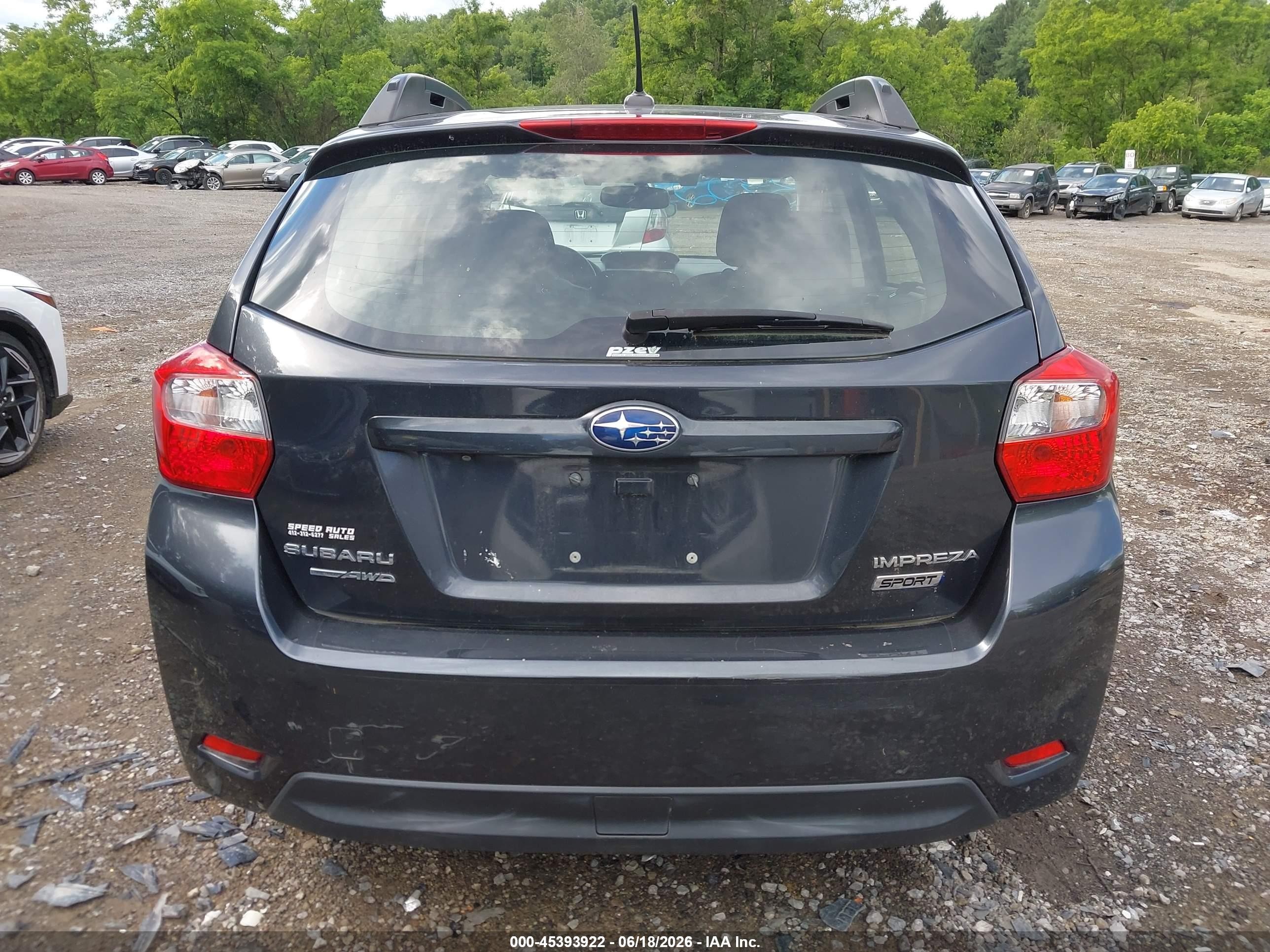 2015 Subaru Impreza 2.0i Sport Premium Gray vin: JF1GPAY66F8233082