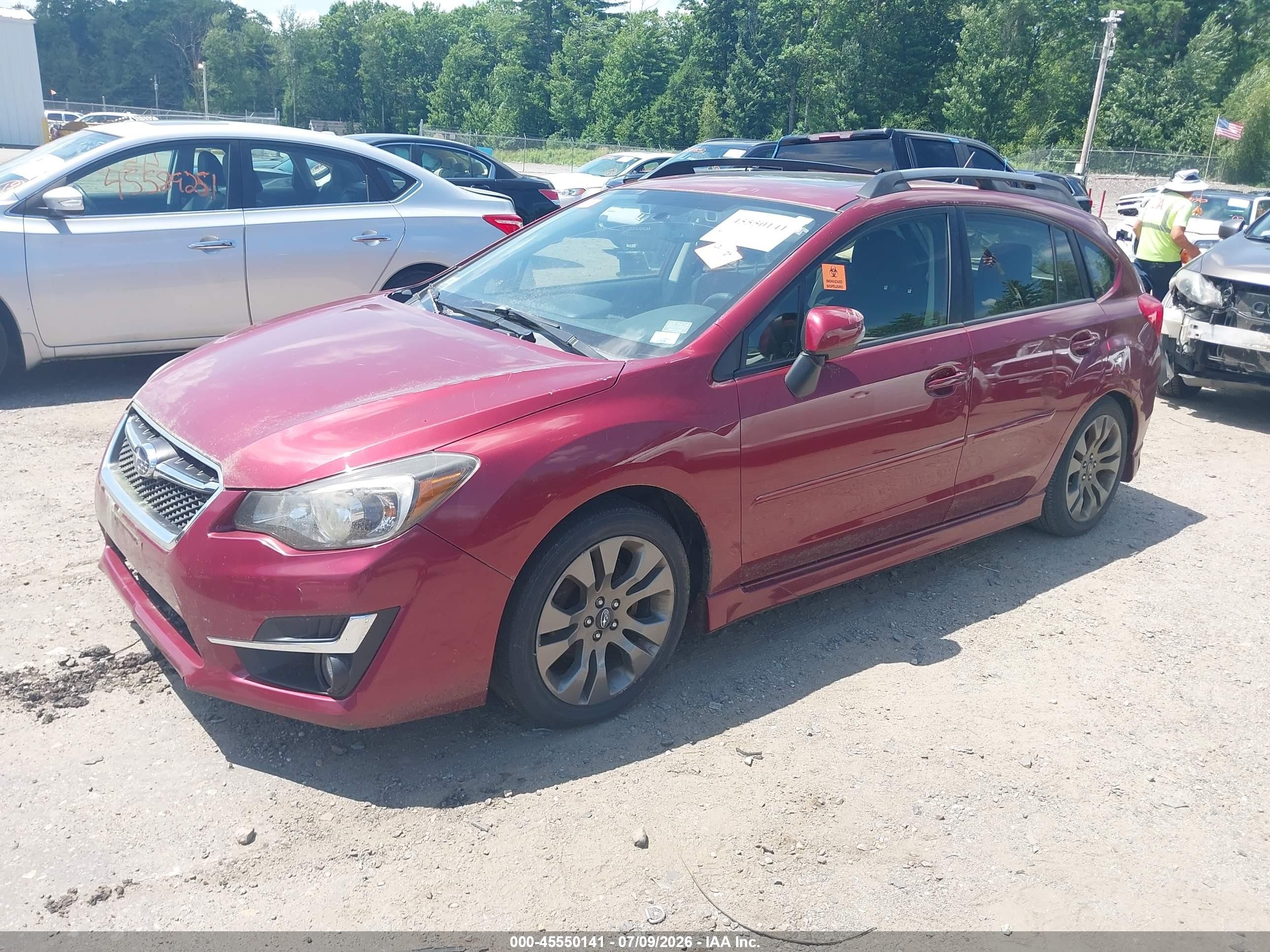 2015 Subaru Impreza 2.0i Sport Premium Red vin: JF1GPAY68F8238607