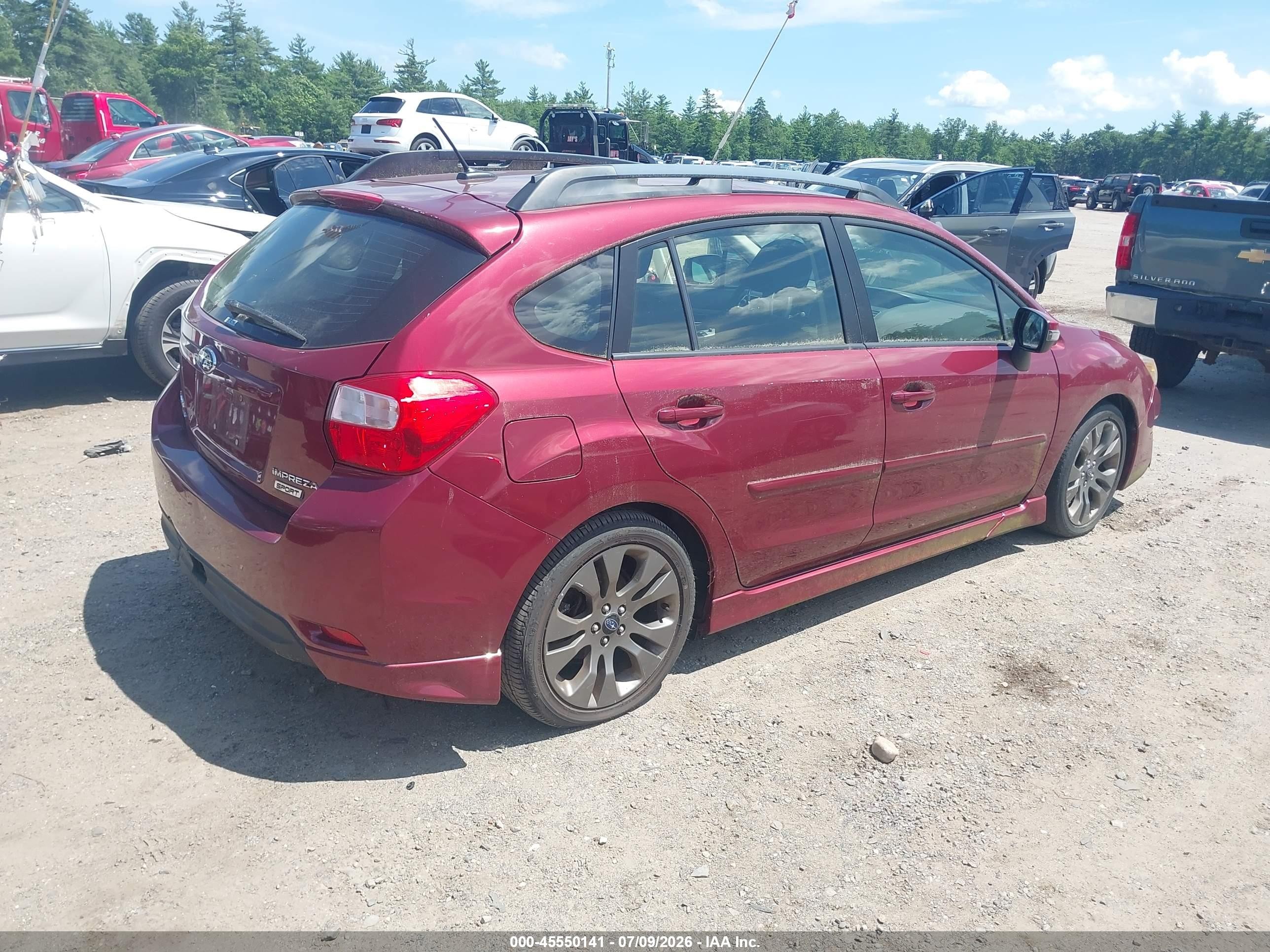 2015 Subaru Impreza 2.0i Sport Premium Red vin: JF1GPAY68F8238607