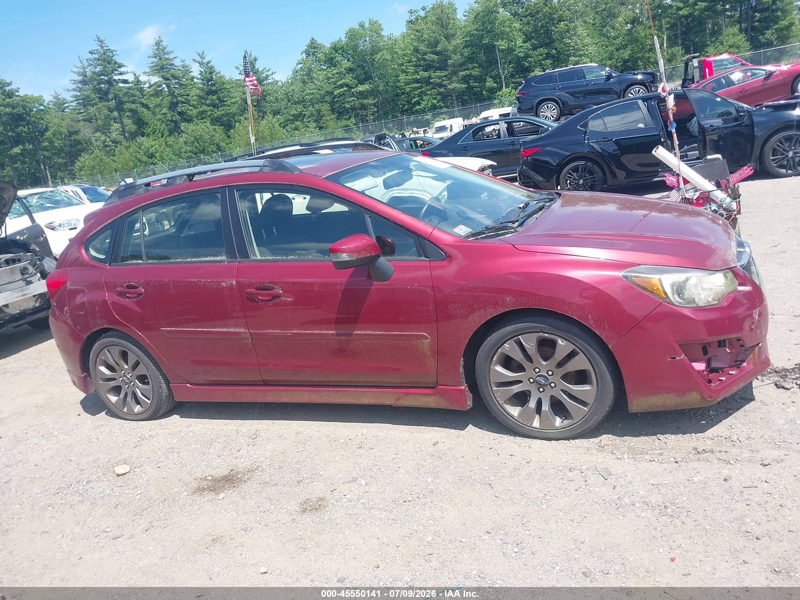 2015 Subaru Impreza 2.0i Sport Premium Red vin: JF1GPAY68F8238607