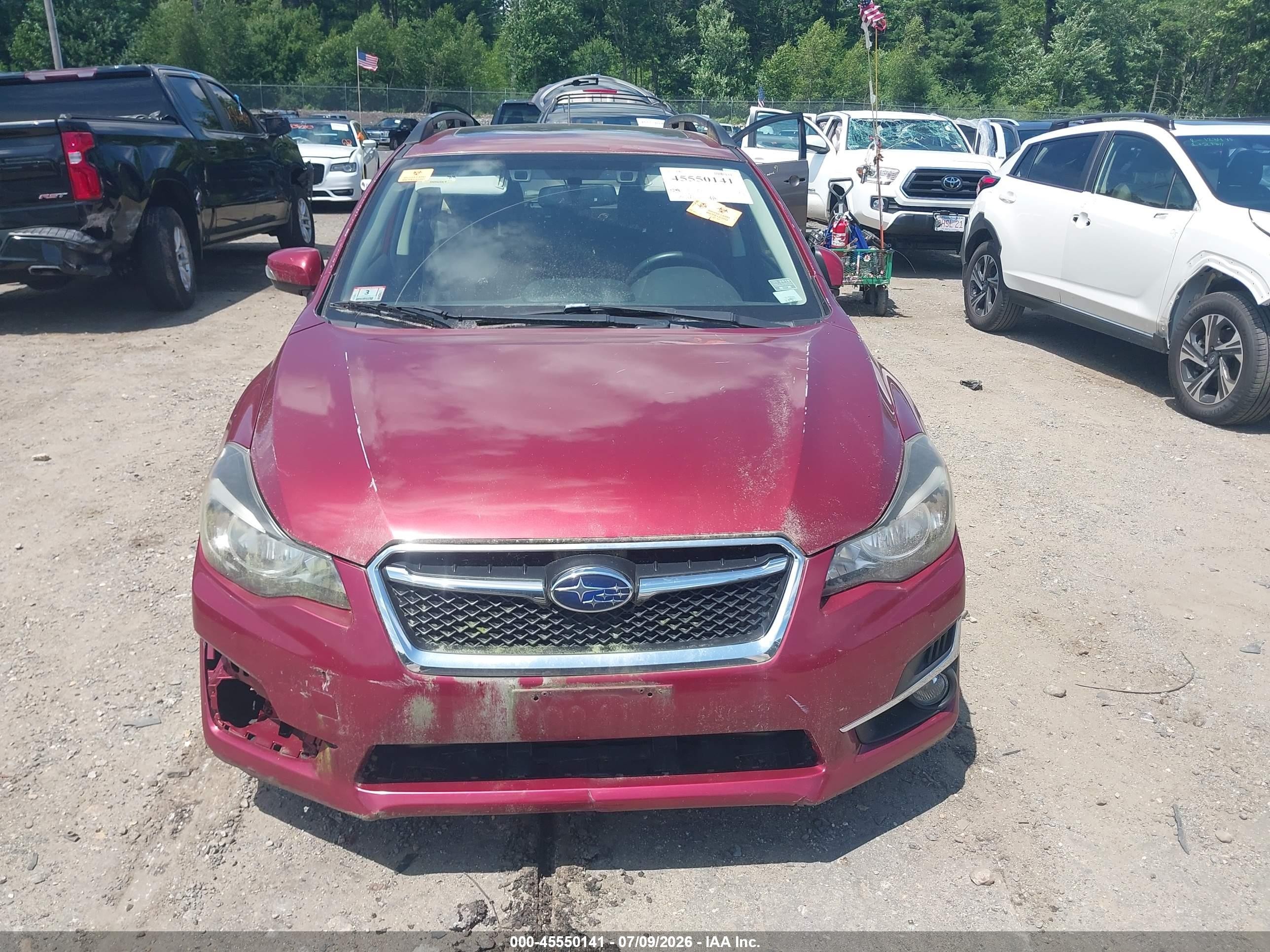 2015 Subaru Impreza 2.0i Sport Premium Red vin: JF1GPAY68F8238607