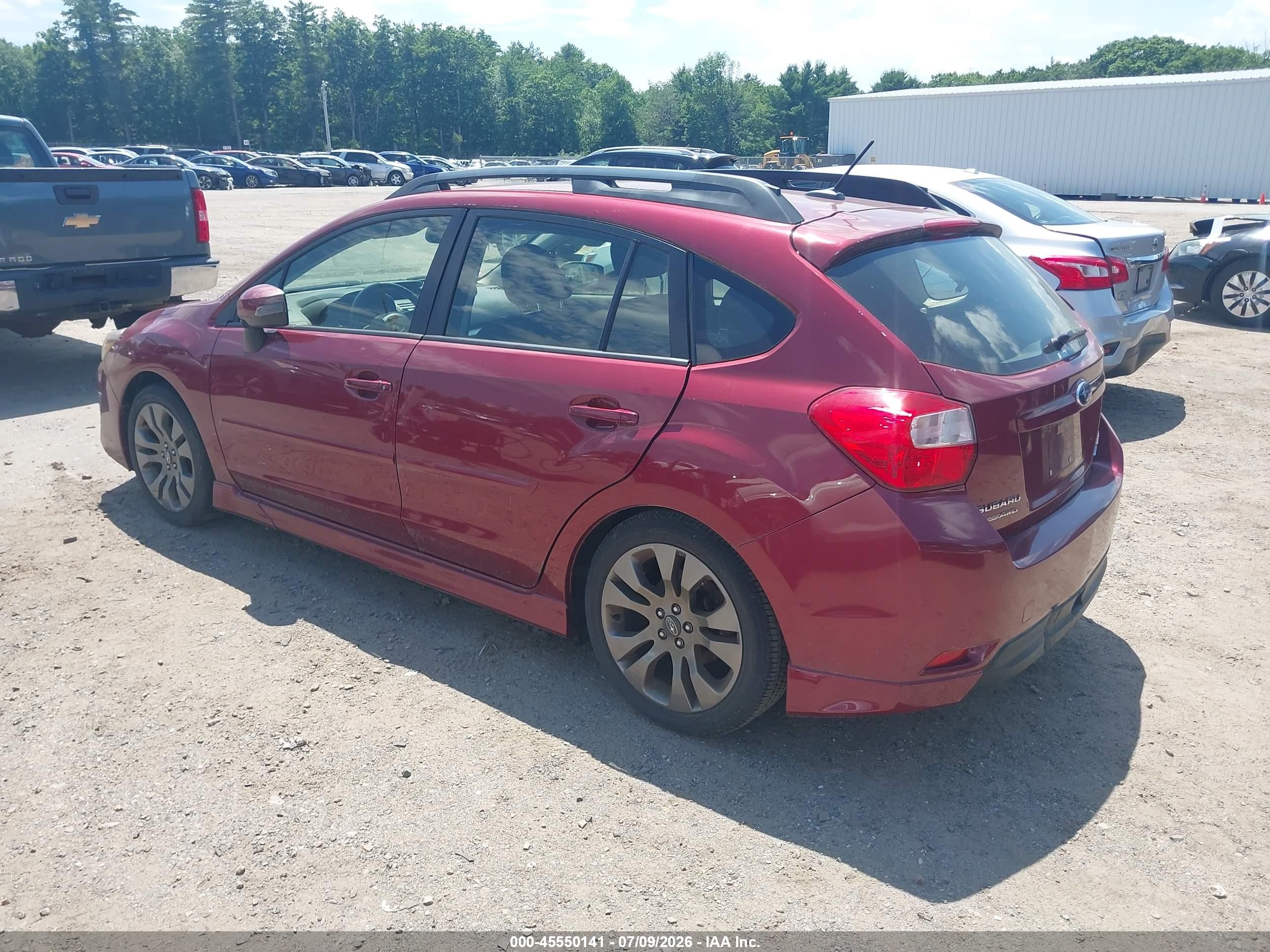 2015 Subaru Impreza 2.0i Sport Premium Red vin: JF1GPAY68F8238607