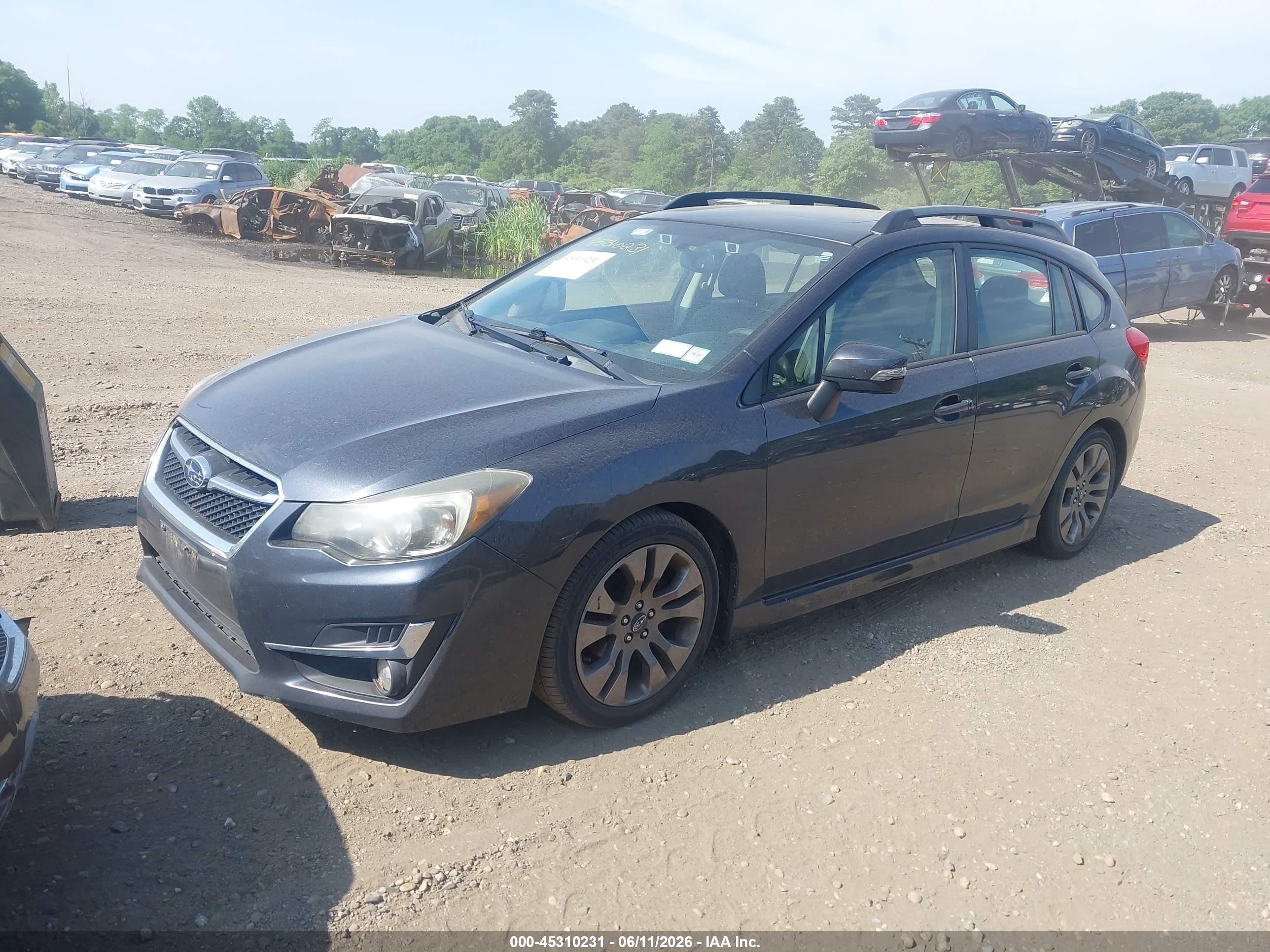 2015 Subaru Impreza 2.0i Sport Limited Gray vin: JF1GPAZ62F8224765