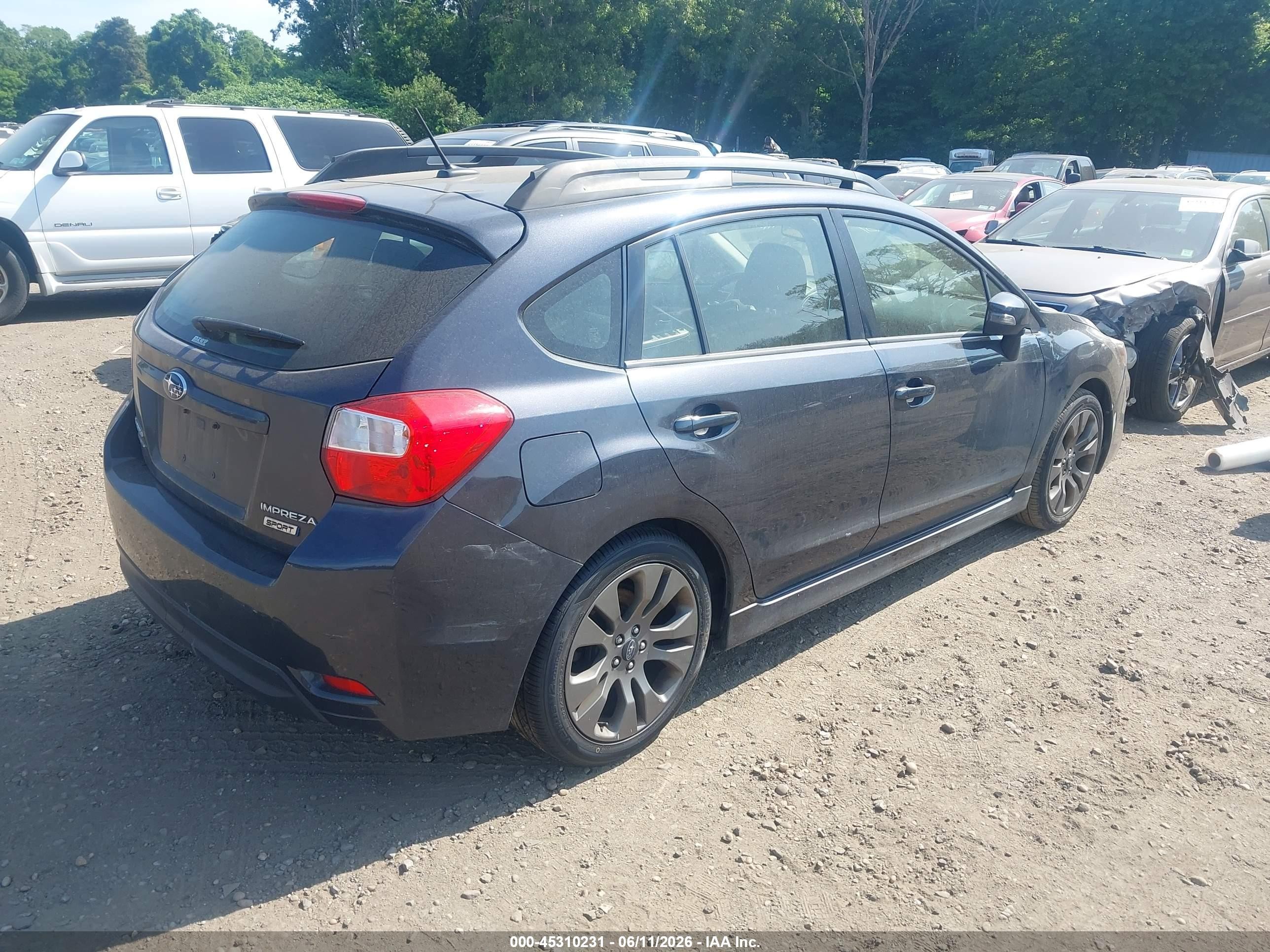 2015 Subaru Impreza 2.0i Sport Limited Gray vin: JF1GPAZ62F8224765
