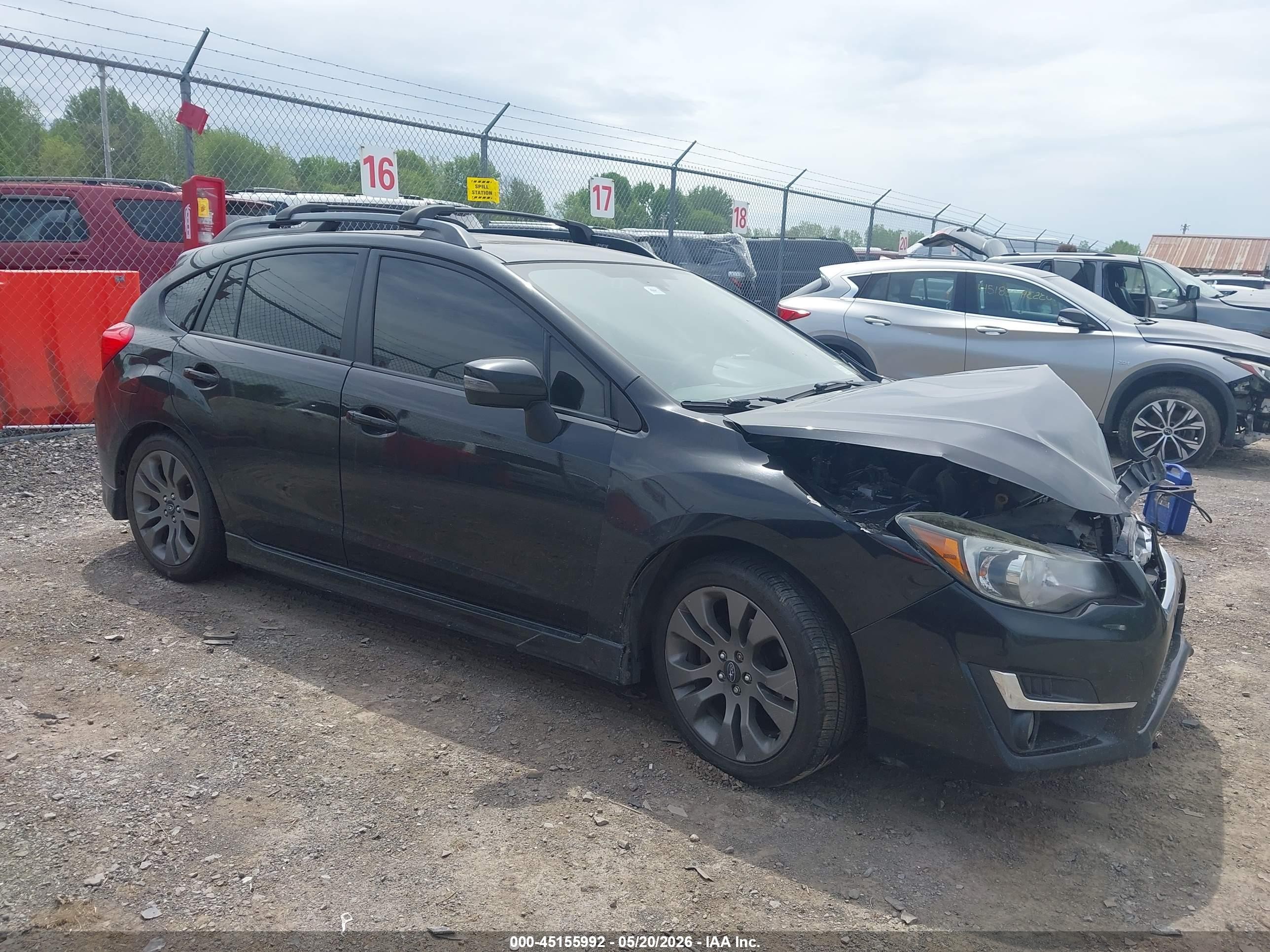2015 Subaru Impreza 2.0i Sport Limited Black vin: JF1GPAZ63FH273991