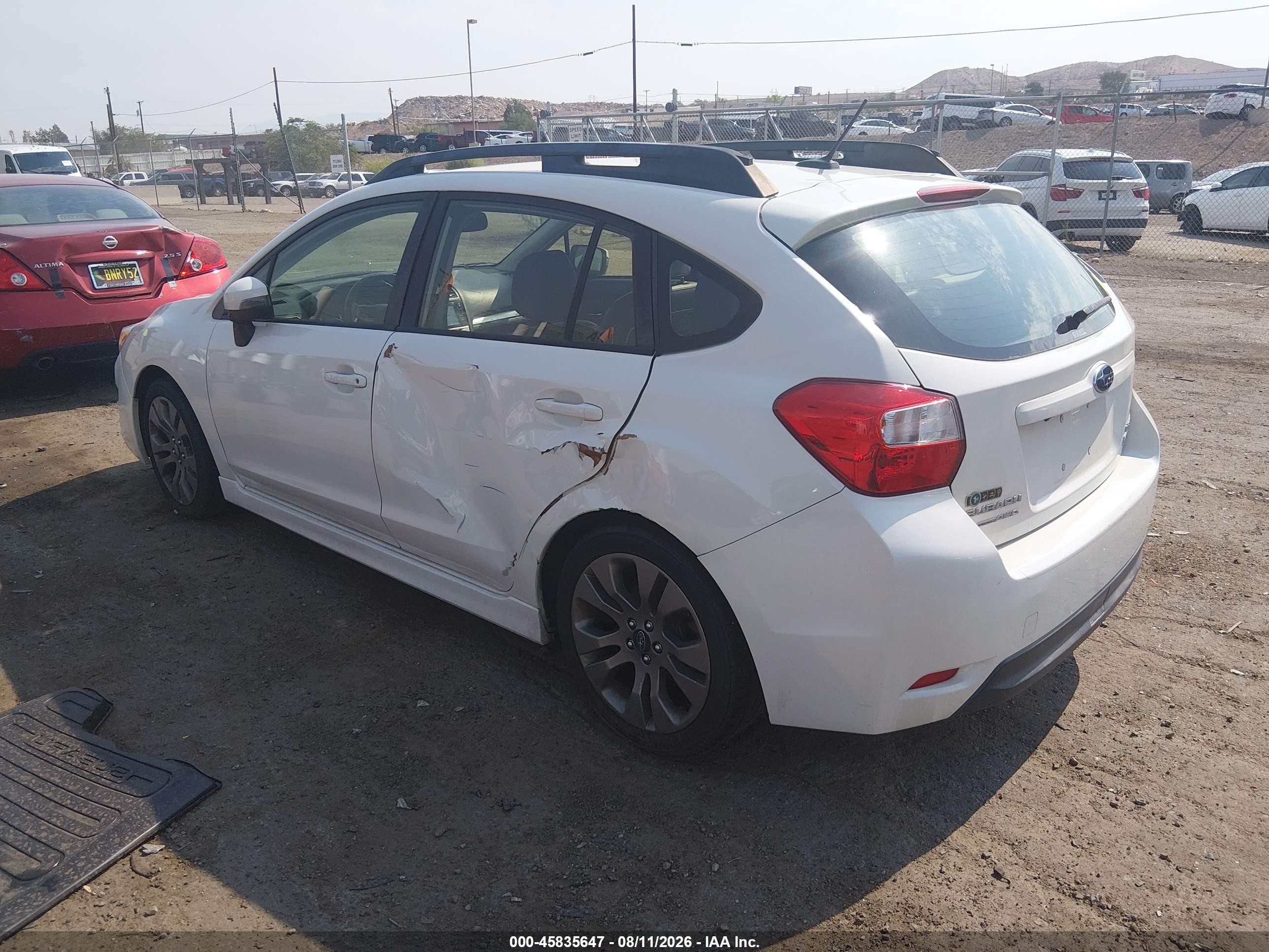 2015 Subaru Impreza 2.0i Sport Limited White vin: JF1GPAZ65F8223206