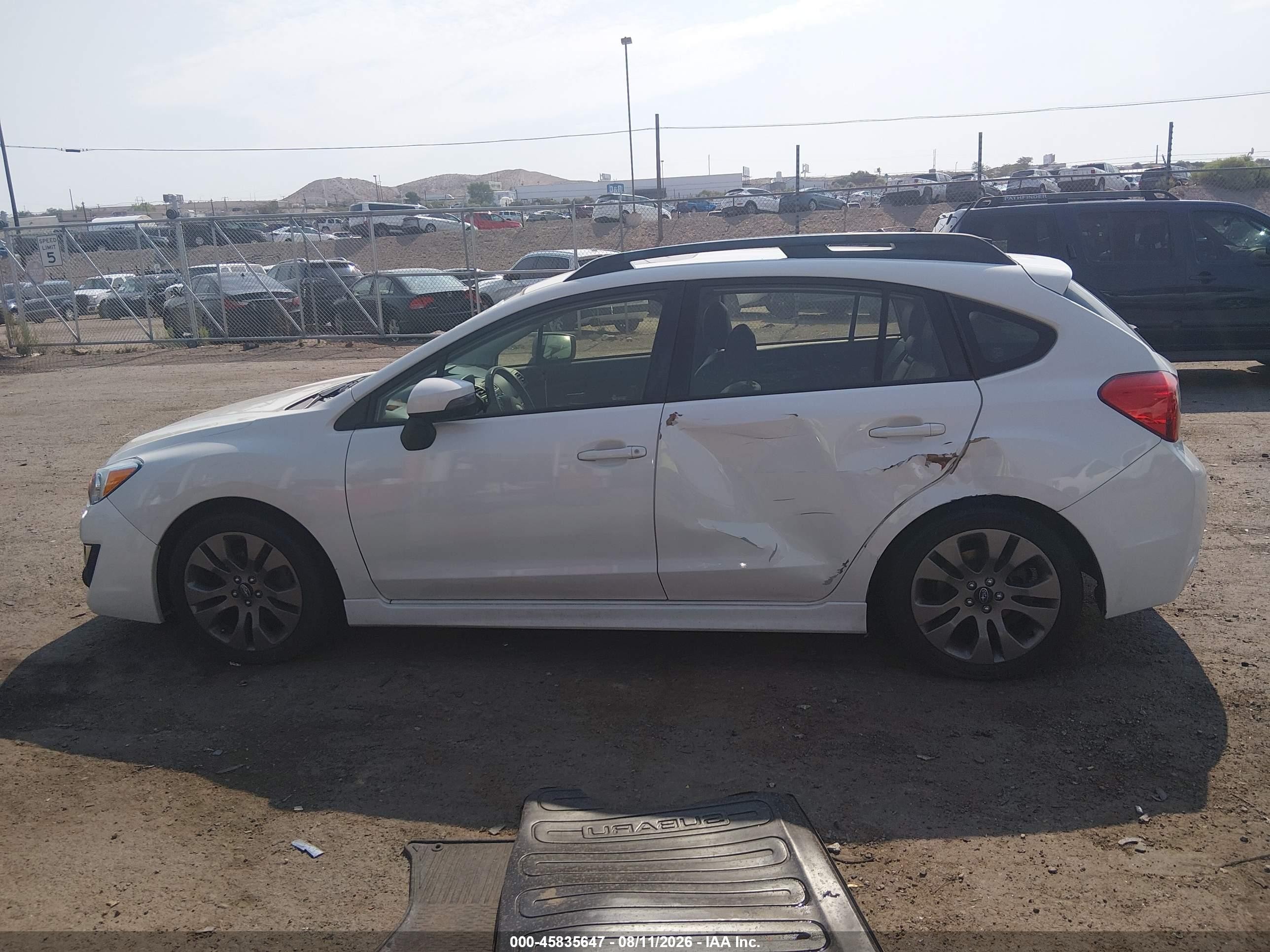2015 Subaru Impreza 2.0i Sport Limited White vin: JF1GPAZ65F8223206