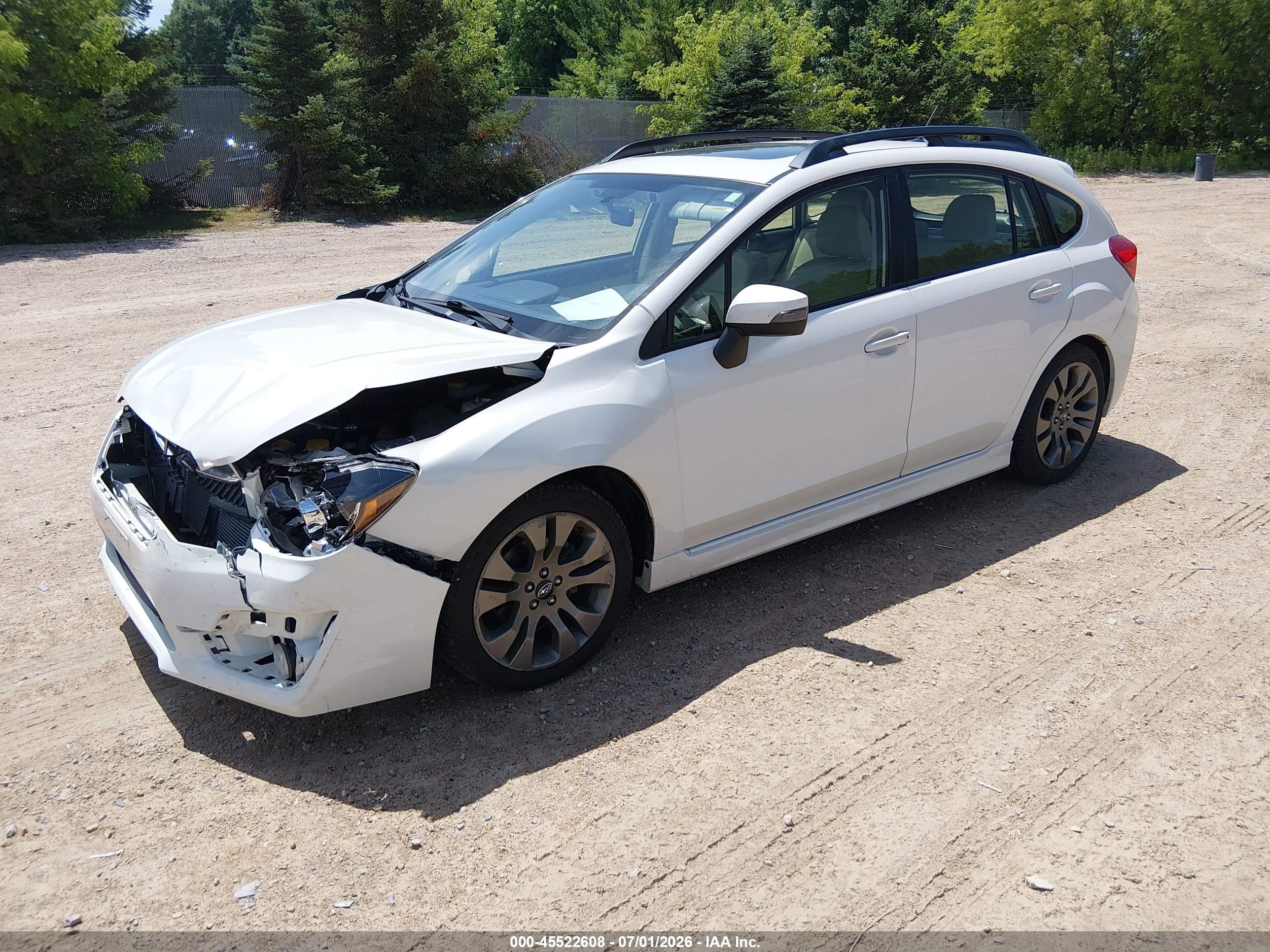 2015 Subaru Impreza 2.0i Sport Limited White vin: JF1GPAZ66F8204910