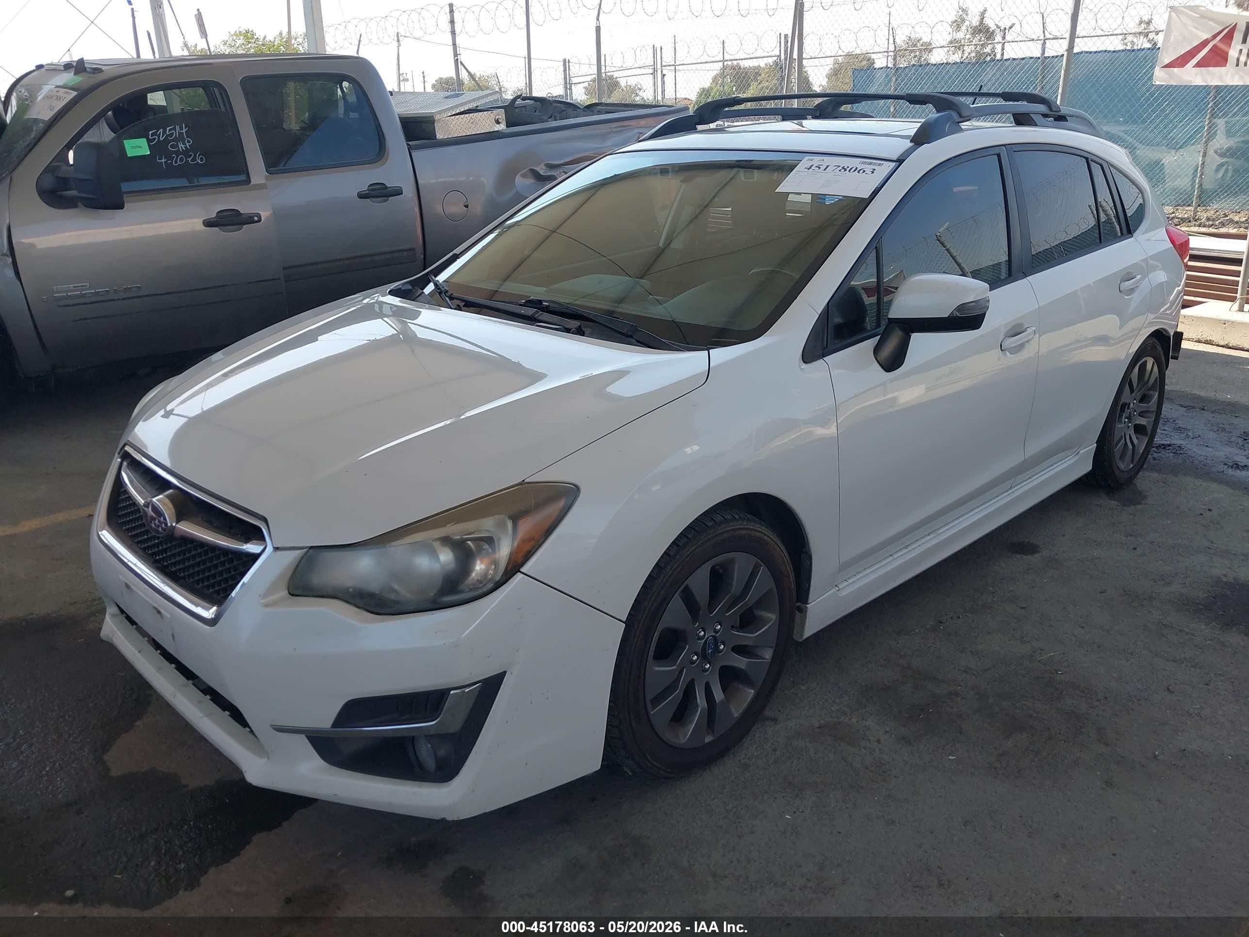 2015 Subaru Impreza 2.0i Sport Limited White vin: JF1GPAZ66F8236028