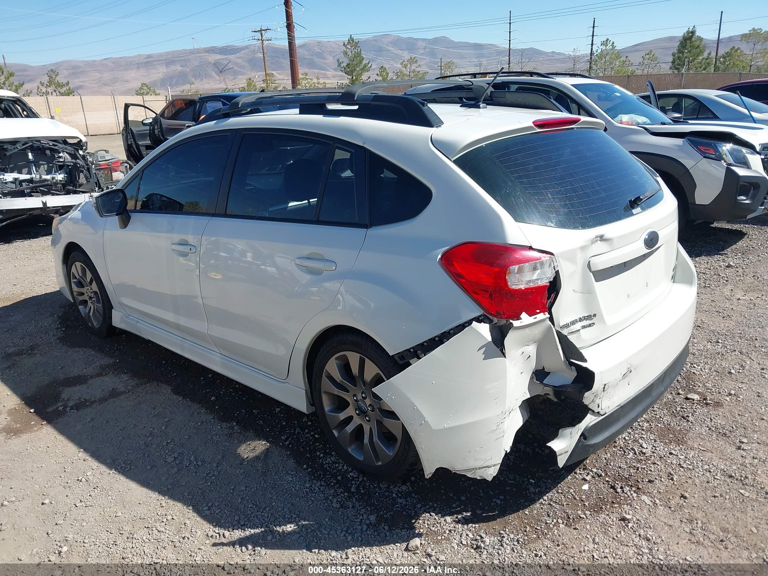 2015 Subaru Impreza 2.0i Sport Limited White vin: JF1GPAZ67FH324635