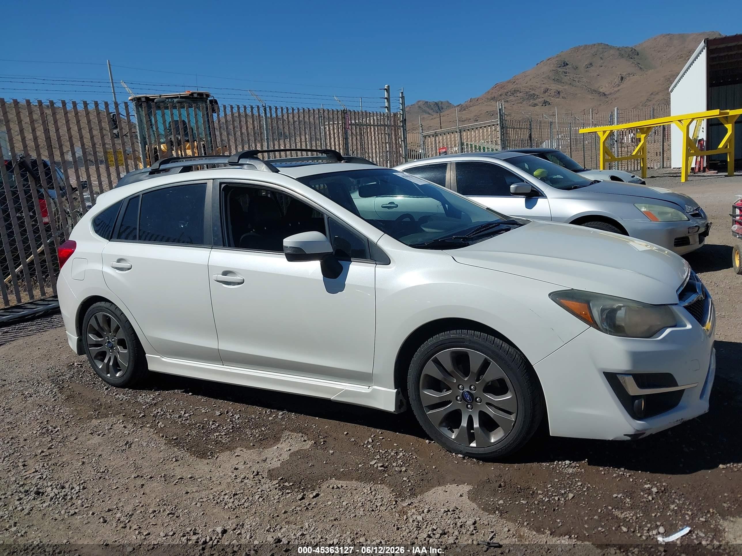 2015 Subaru Impreza 2.0i Sport Limited White vin: JF1GPAZ67FH324635