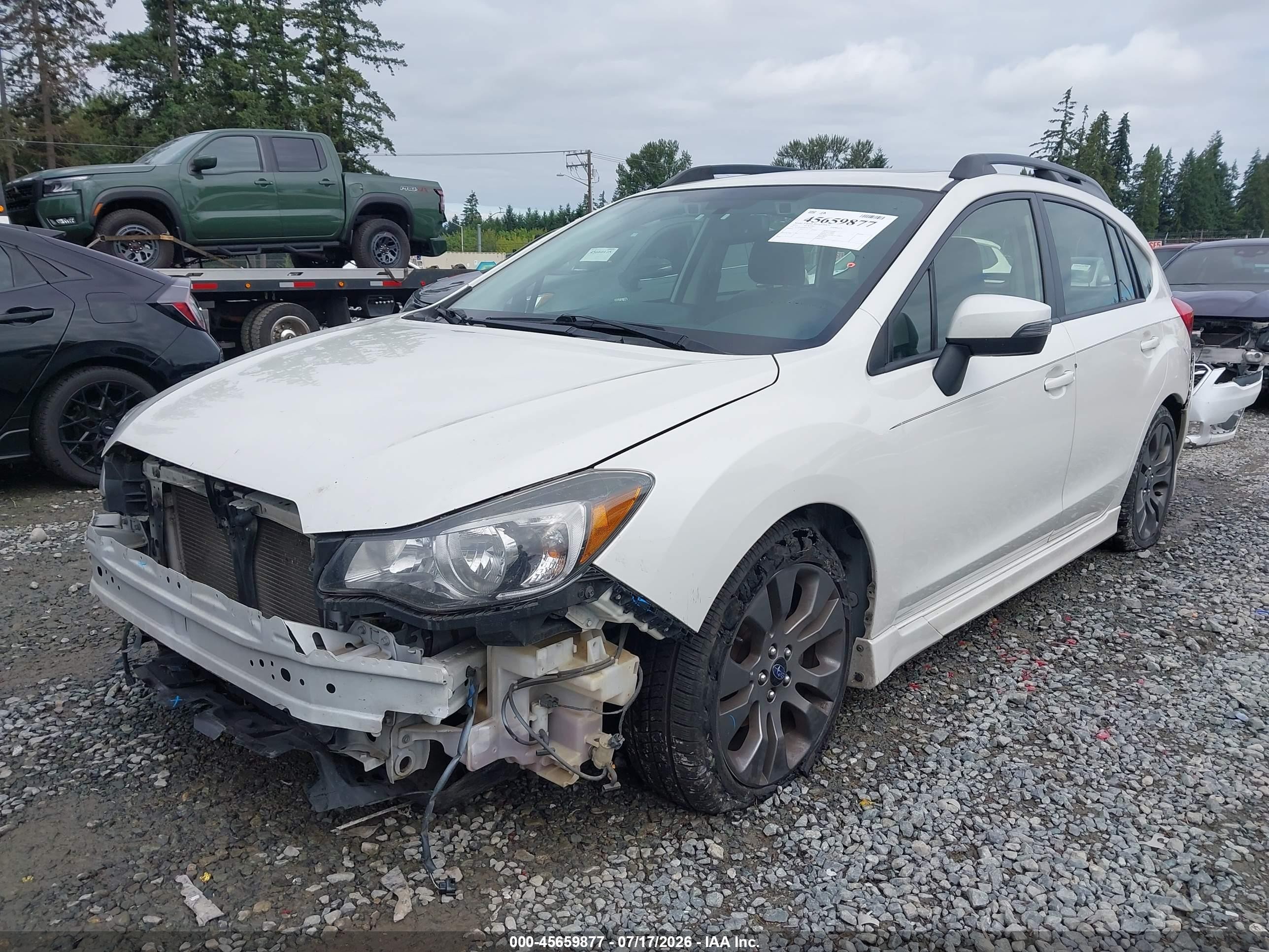 2015 Subaru Impreza 2.0i Sport Limited White vin: JF1GPAZ69FH327682