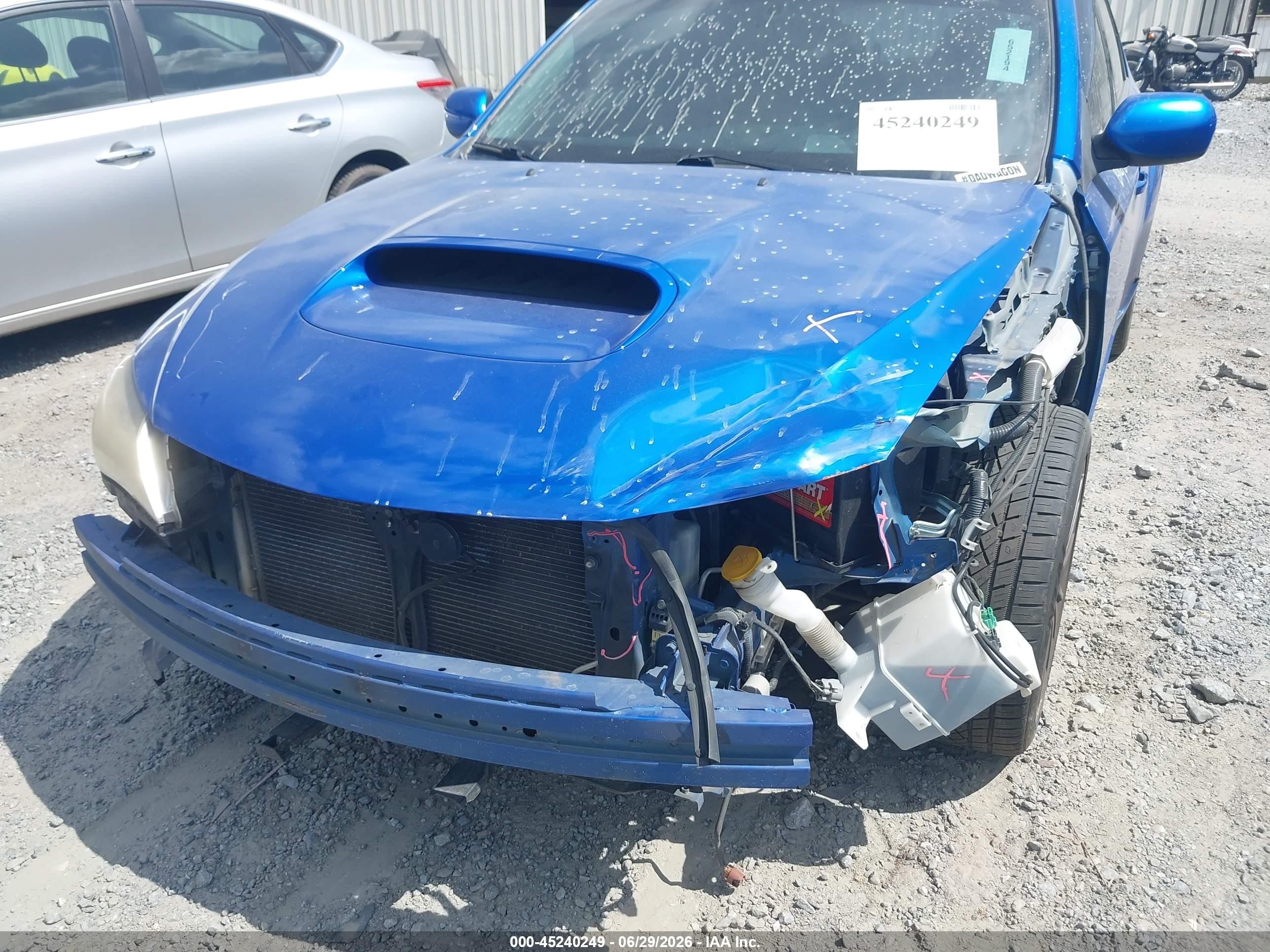 2014 Subaru Impreza Wrx   Blue vin: JF1GR7E60EG242396