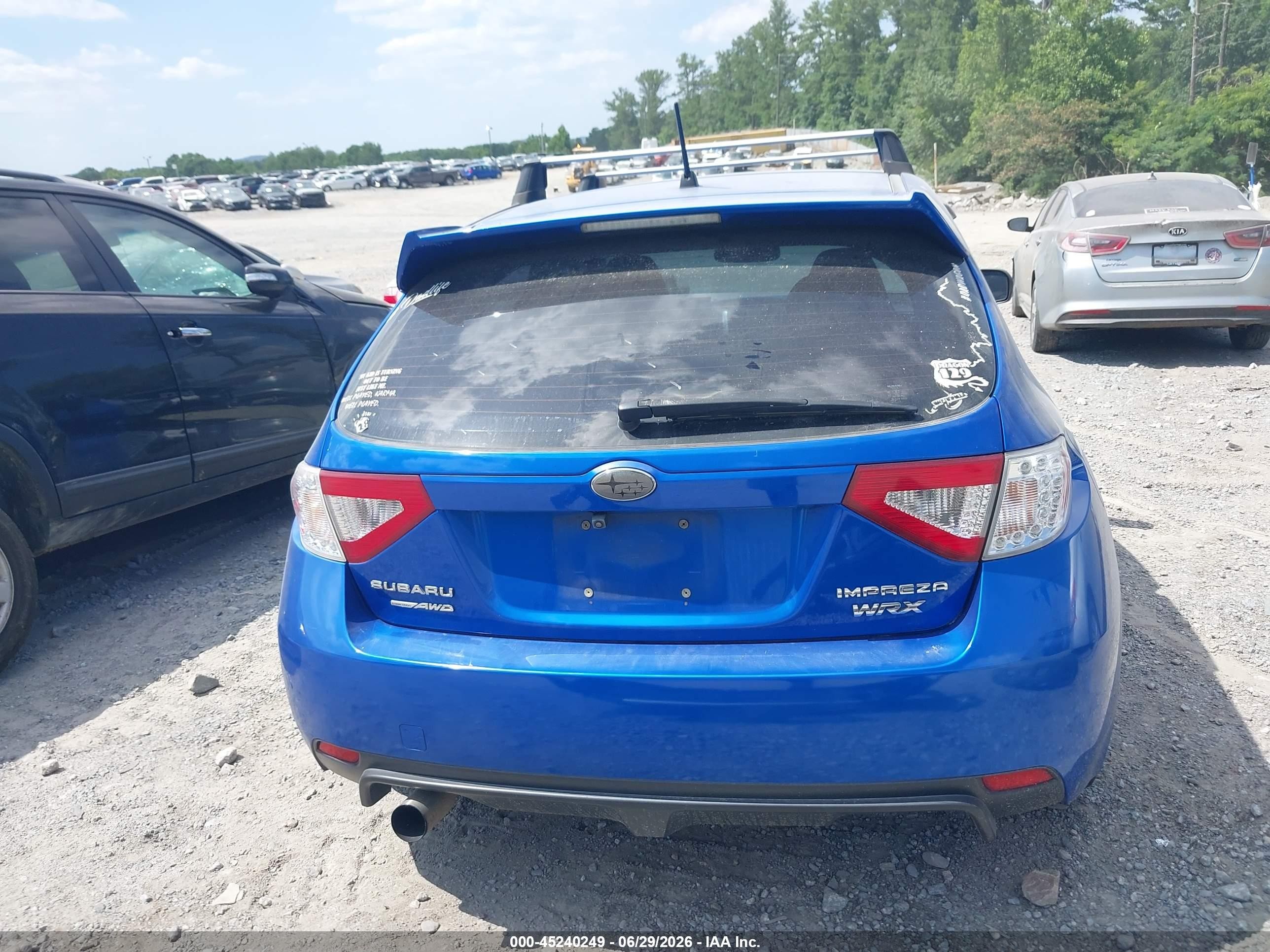 2014 Subaru Impreza Wrx   Blue vin: JF1GR7E60EG242396