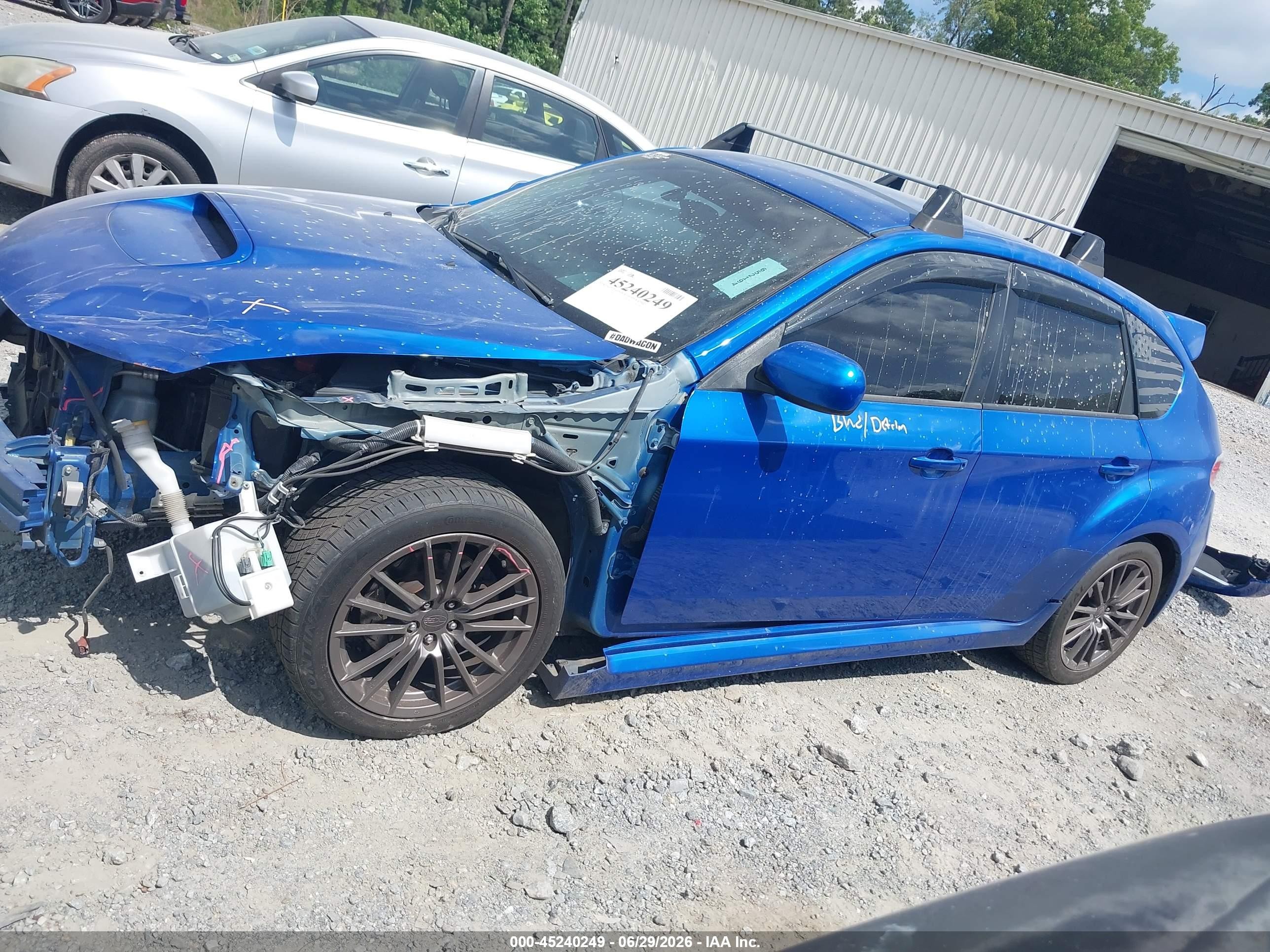 2014 Subaru Impreza Wrx   Blue vin: JF1GR7E60EG242396