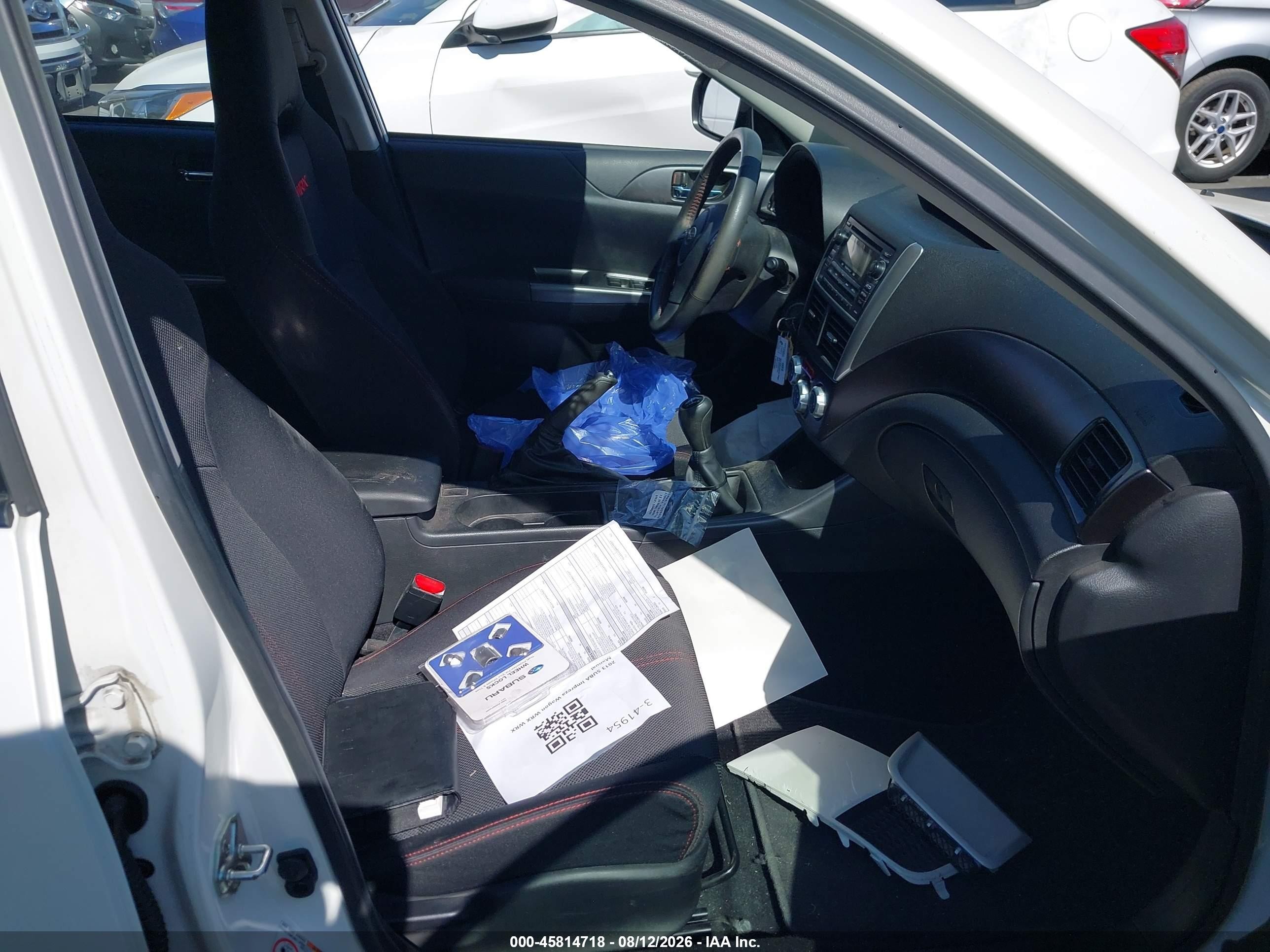2013 Subaru Impreza Wrx   White vin: JF1GR7E61DG800030