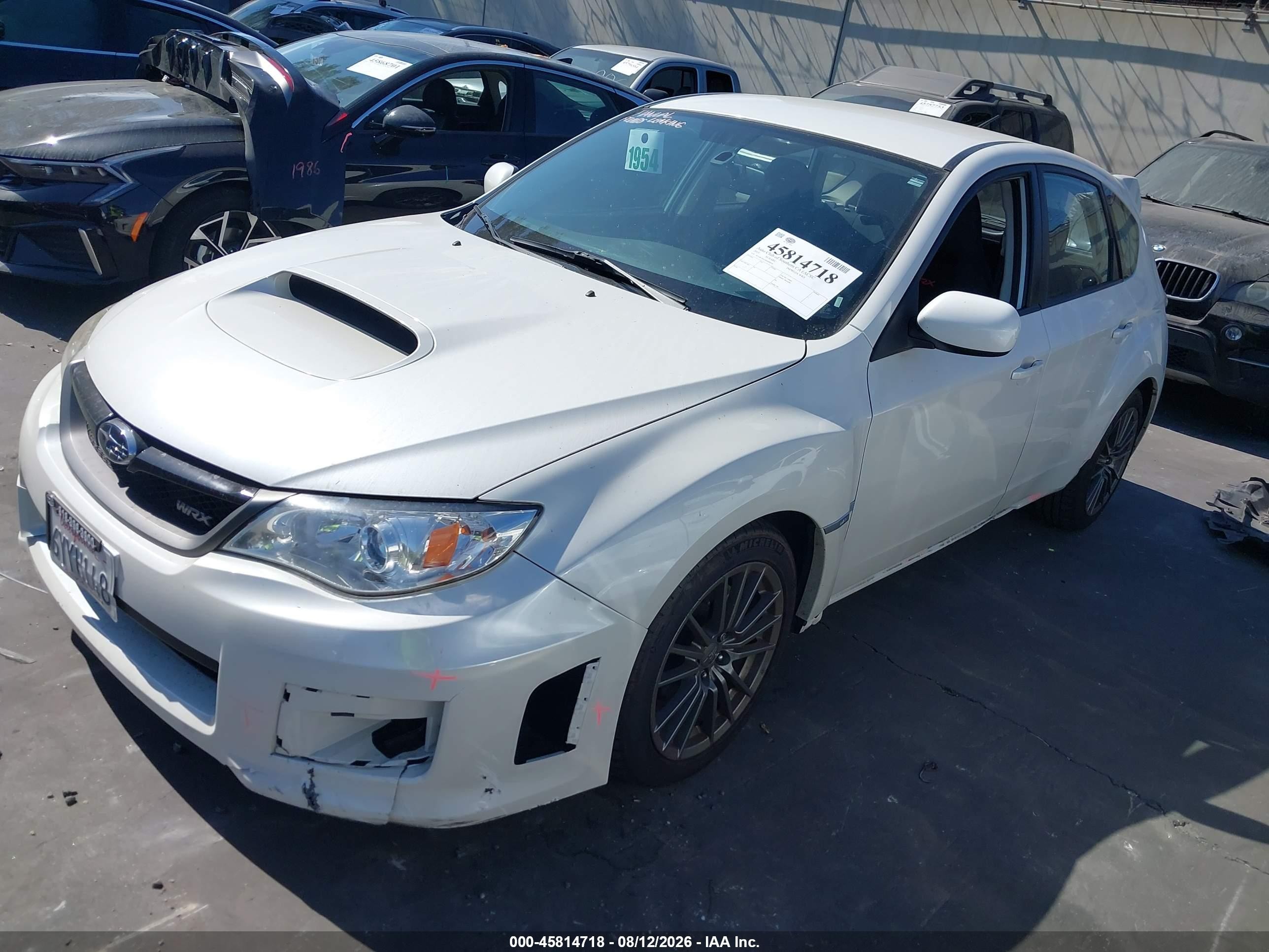 2013 Subaru Impreza Wrx   White vin: JF1GR7E61DG800030