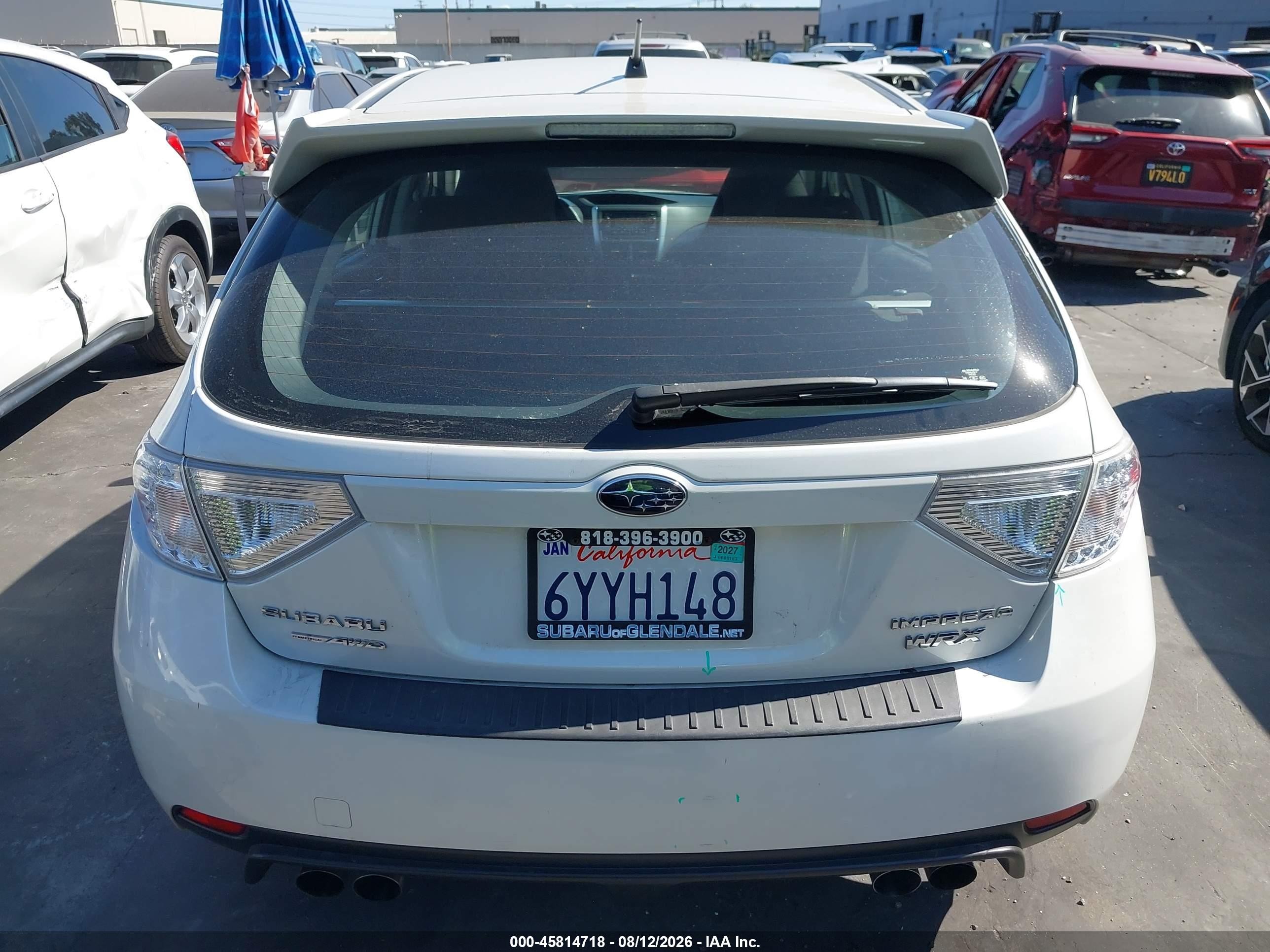 2013 Subaru Impreza Wrx   White vin: JF1GR7E61DG800030