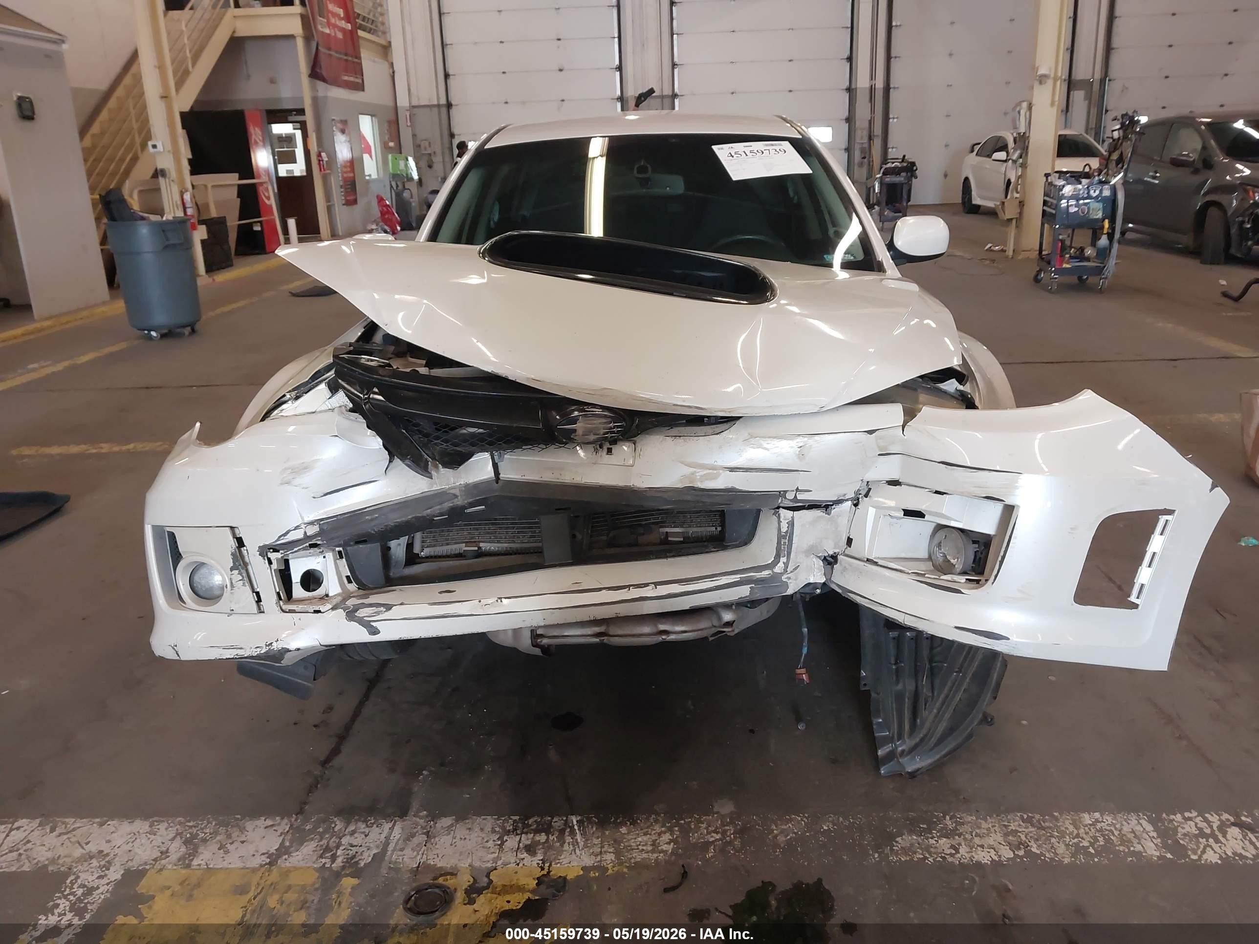 2013 Subaru Impreza Wrx   White vin: JF1GR7E65DG206377