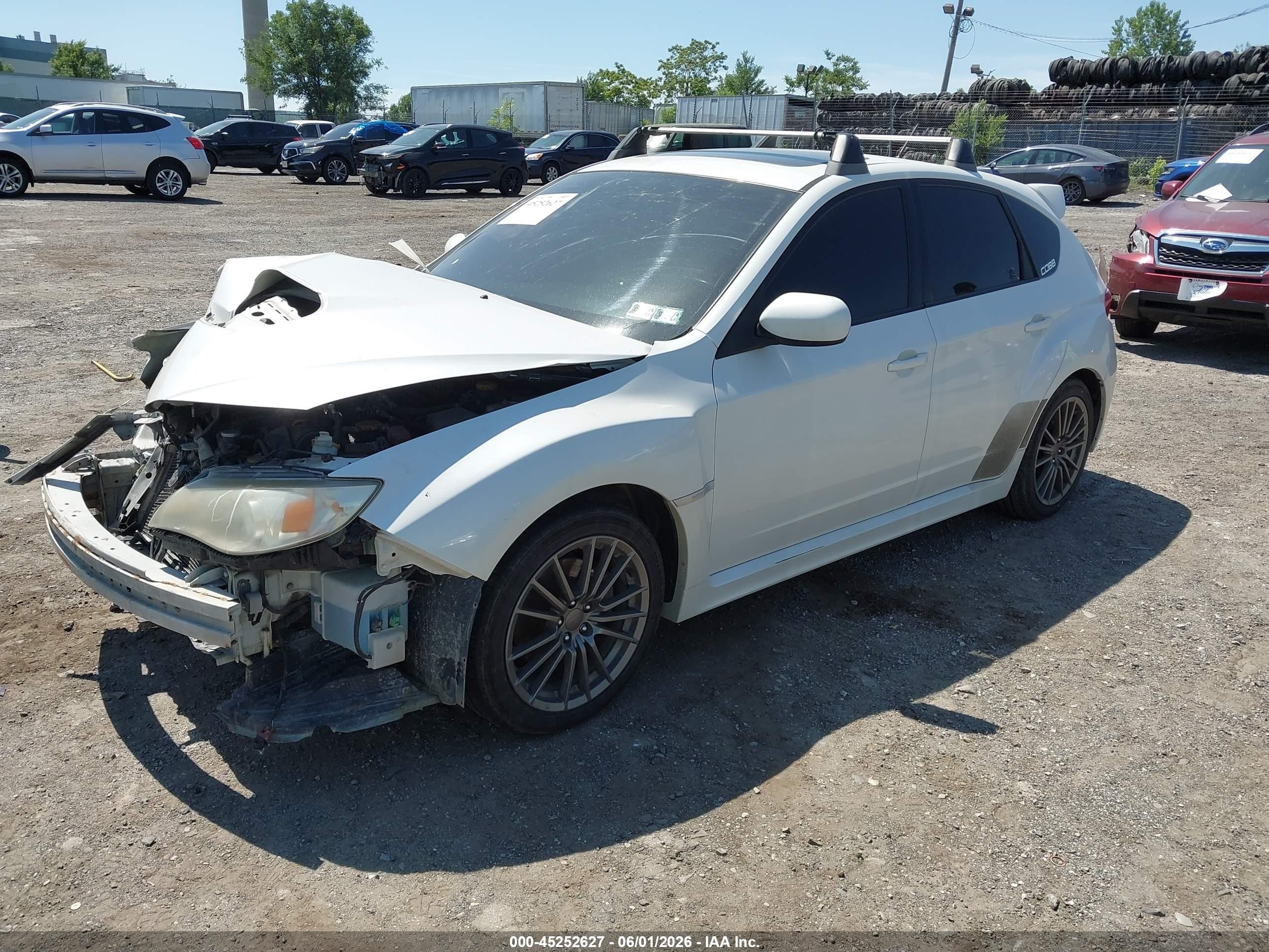 2013 Subaru Impreza Wrx Premium White vin: JF1GR7E66DG805689