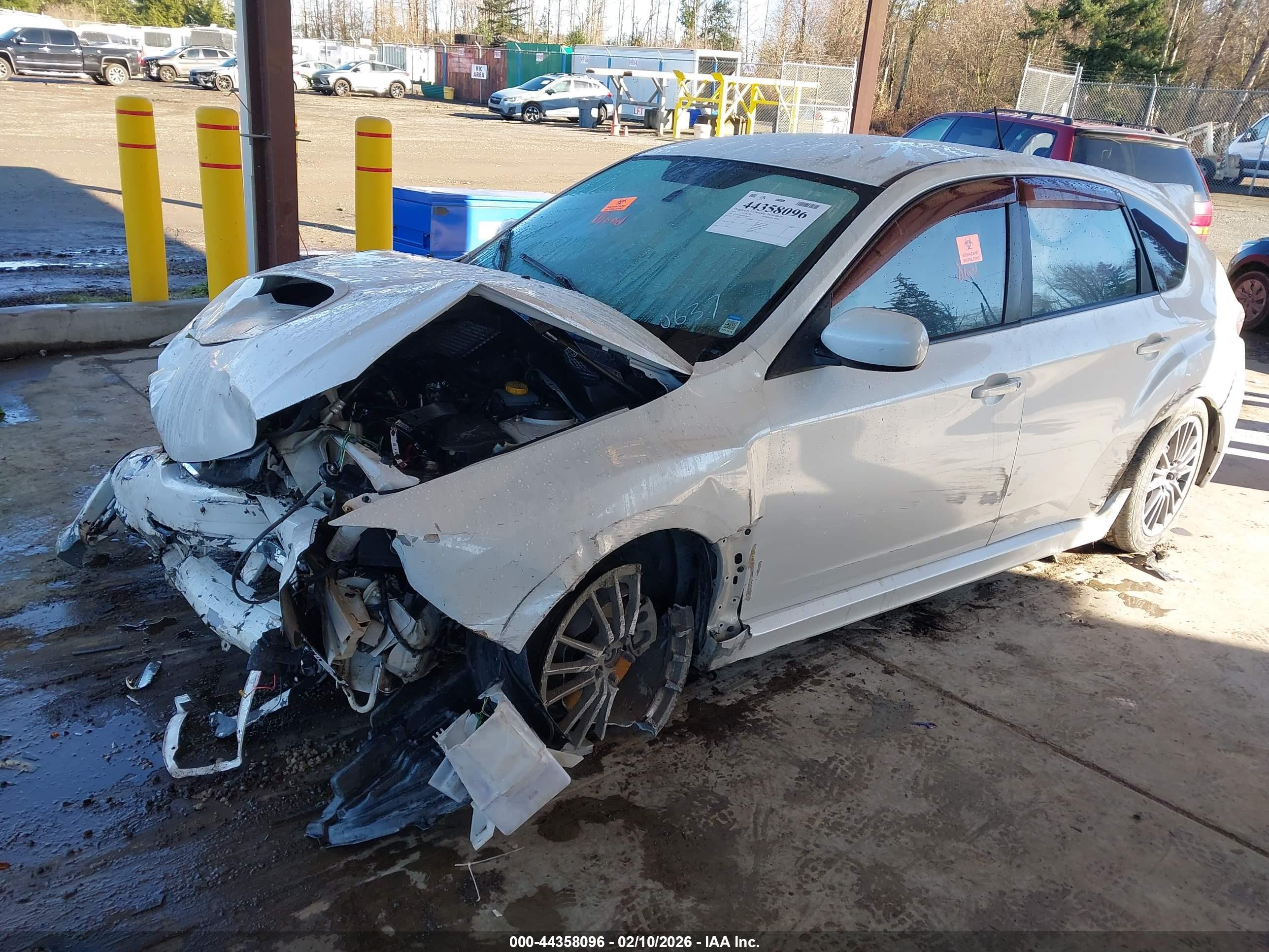 2014 Subaru Impreza Wrx   White vin: JF1GR7E66EG200637