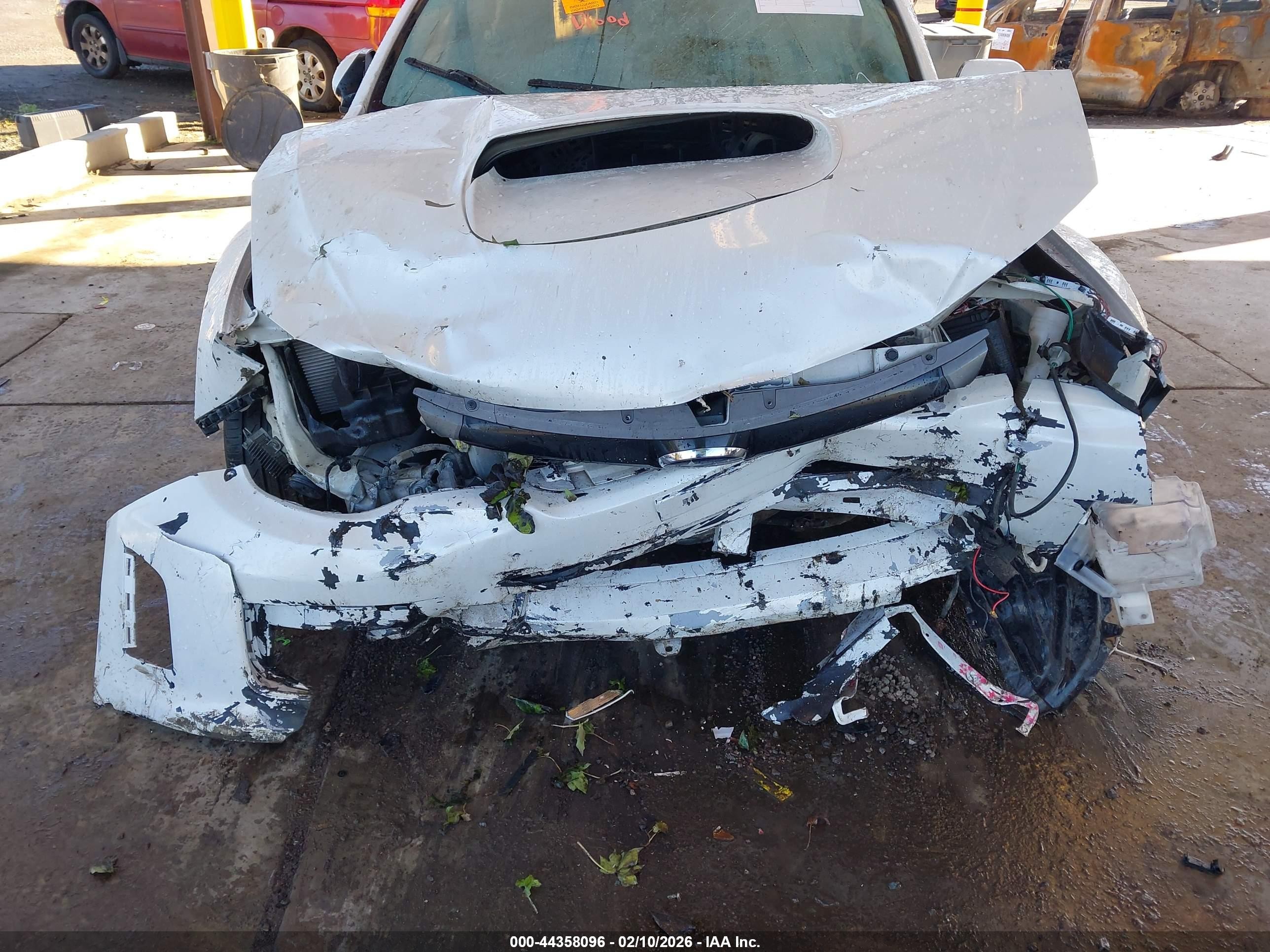 2014 Subaru Impreza Wrx   White vin: JF1GR7E66EG200637