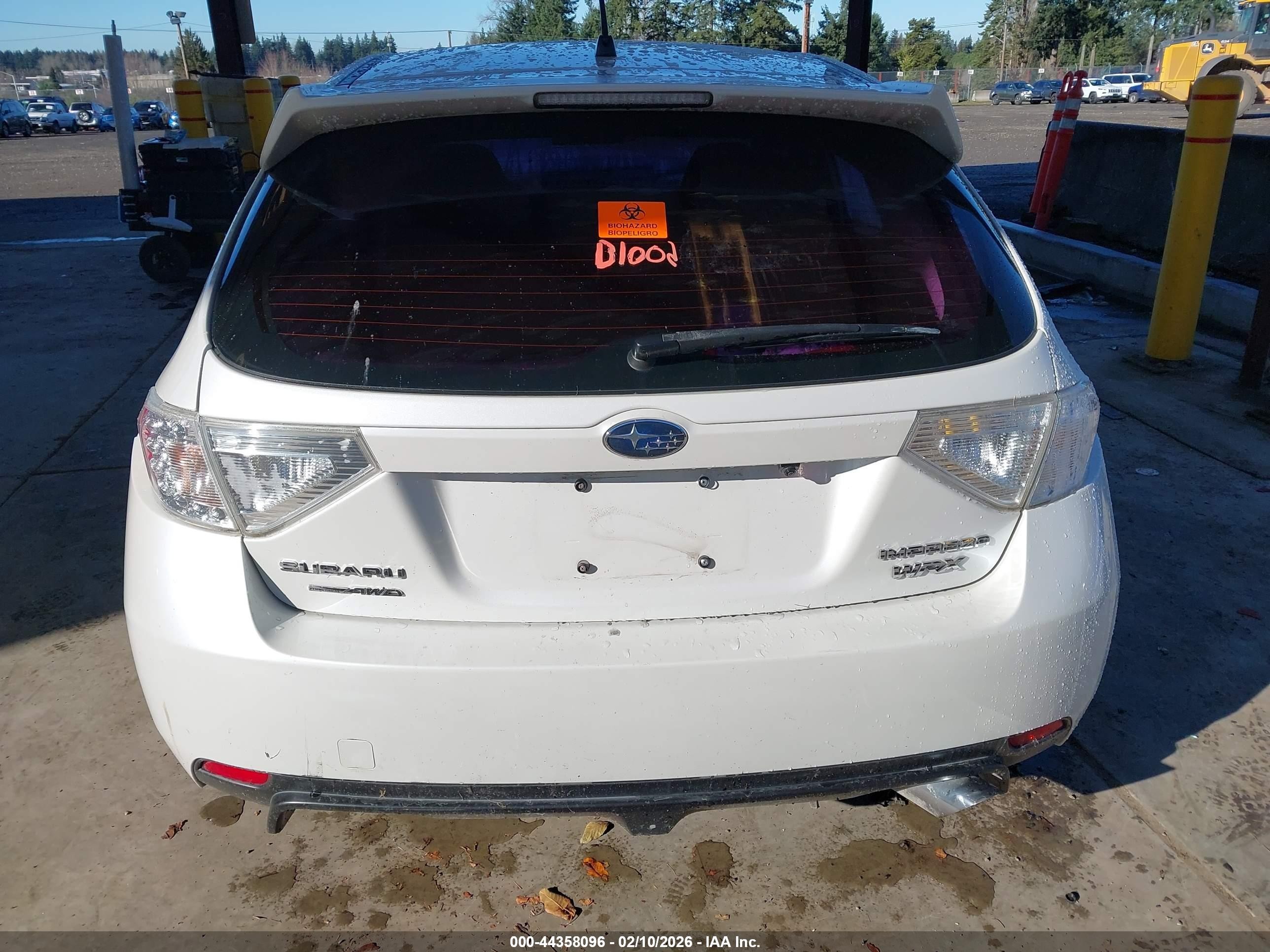 2014 Subaru Impreza Wrx   White vin: JF1GR7E66EG200637