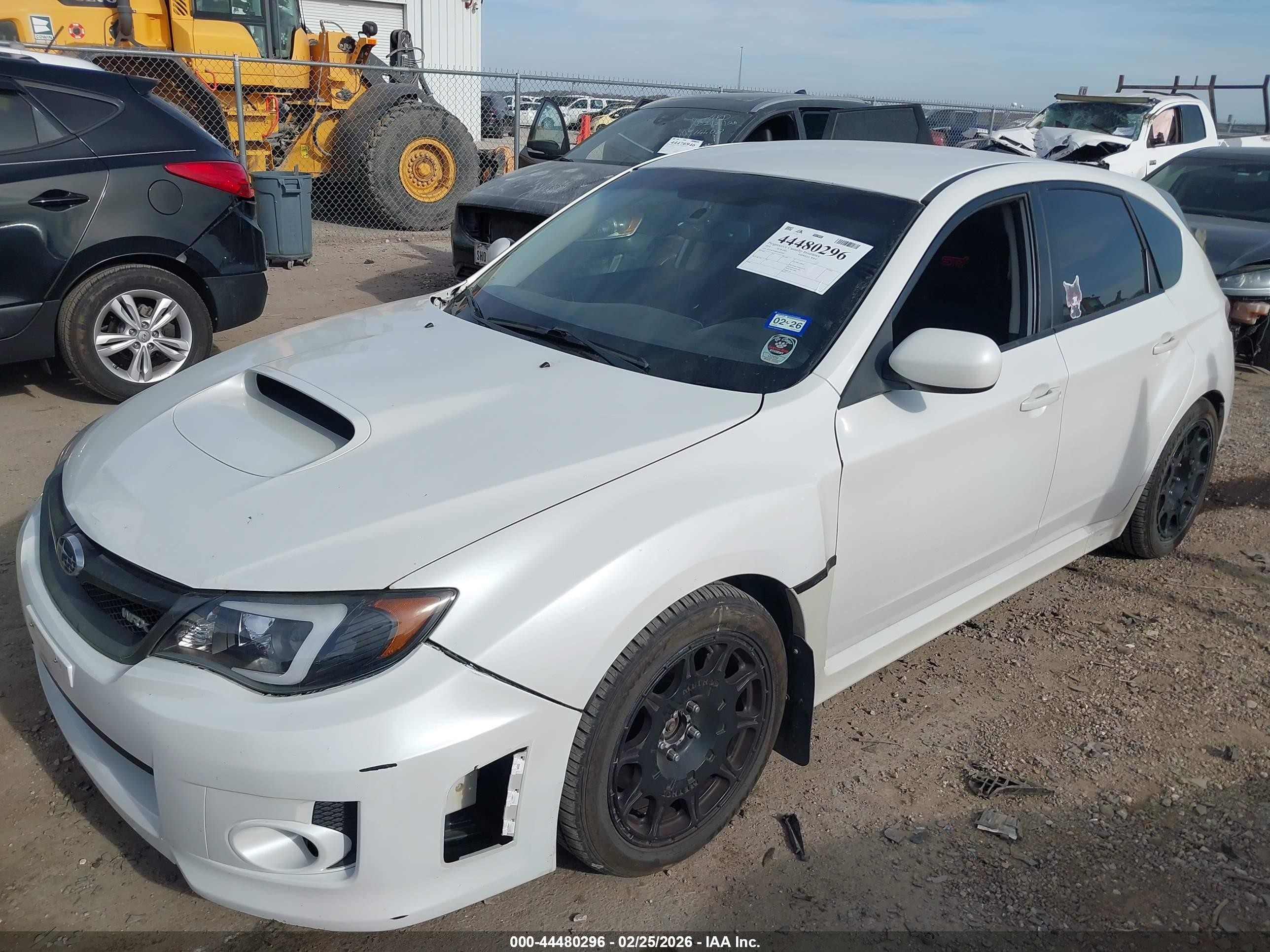 2014 Subaru Impreza Wrx   White vin: JF1GR7E66EG207992