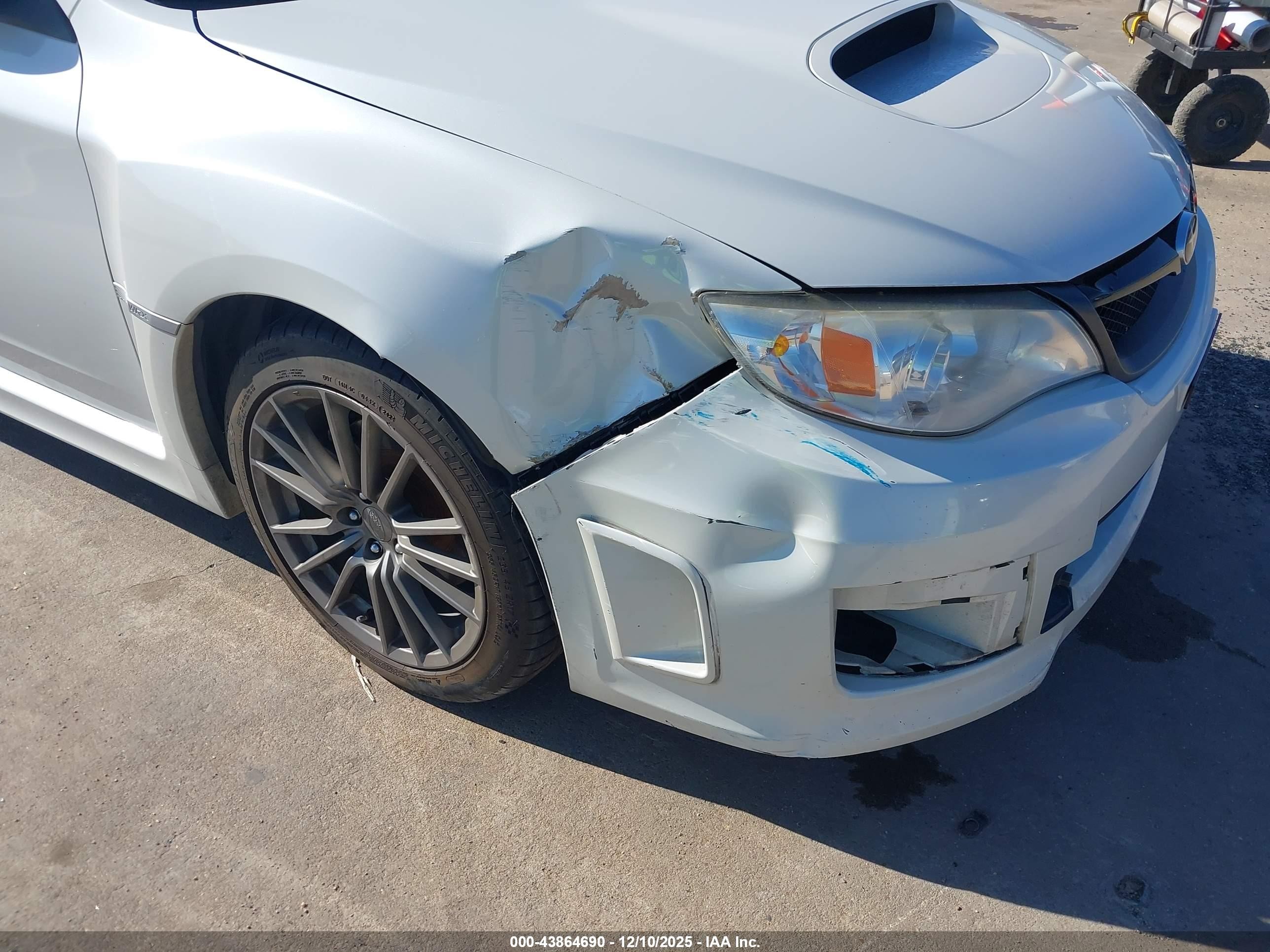 2014 Subaru Impreza Wrx   White vin: JF1GR7E6XEG200074