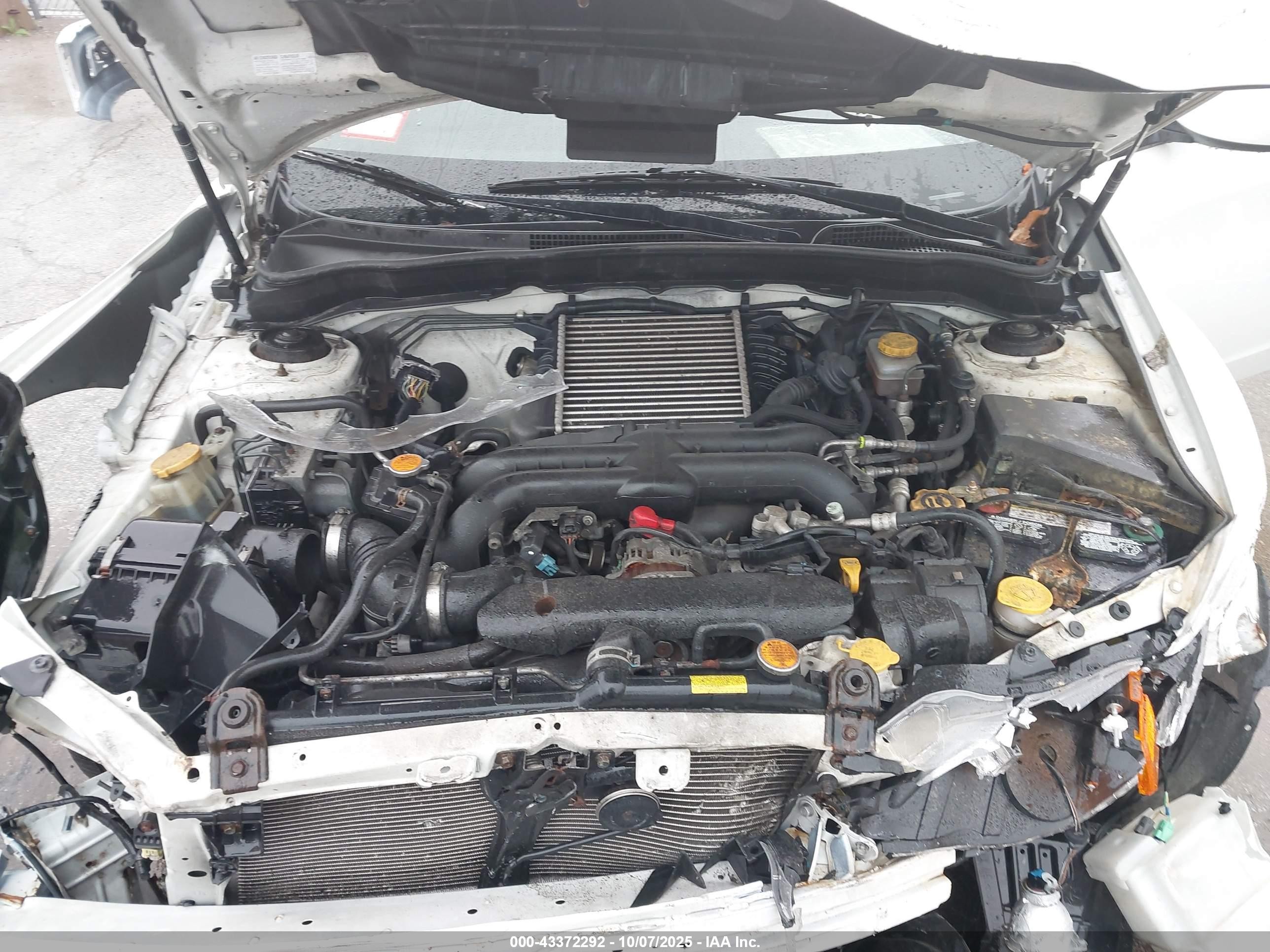 2014 Subaru Impreza Wrx   White vin: JF1GR7E6XEG251090