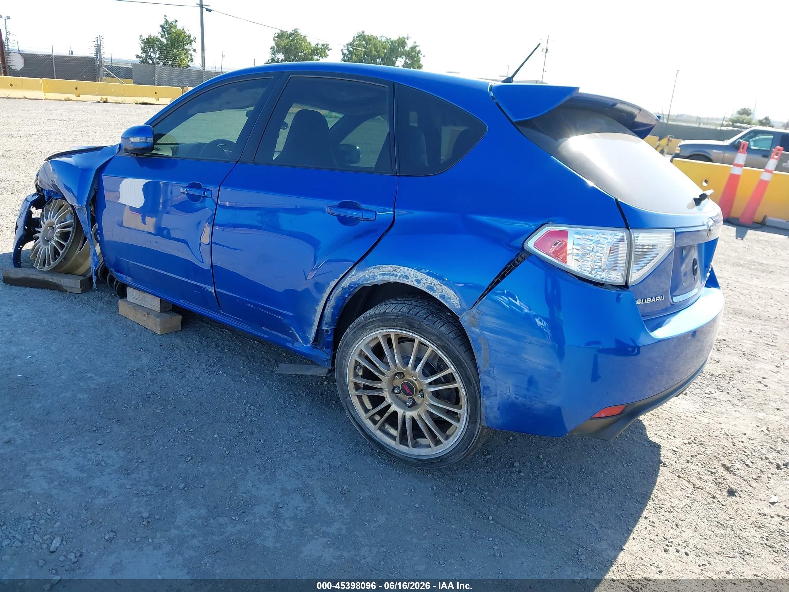 2008 Subaru Impreza Wagon (natl) Sti W/gold Wheels/nav Dark Blue vin: JF1GR89608L833761