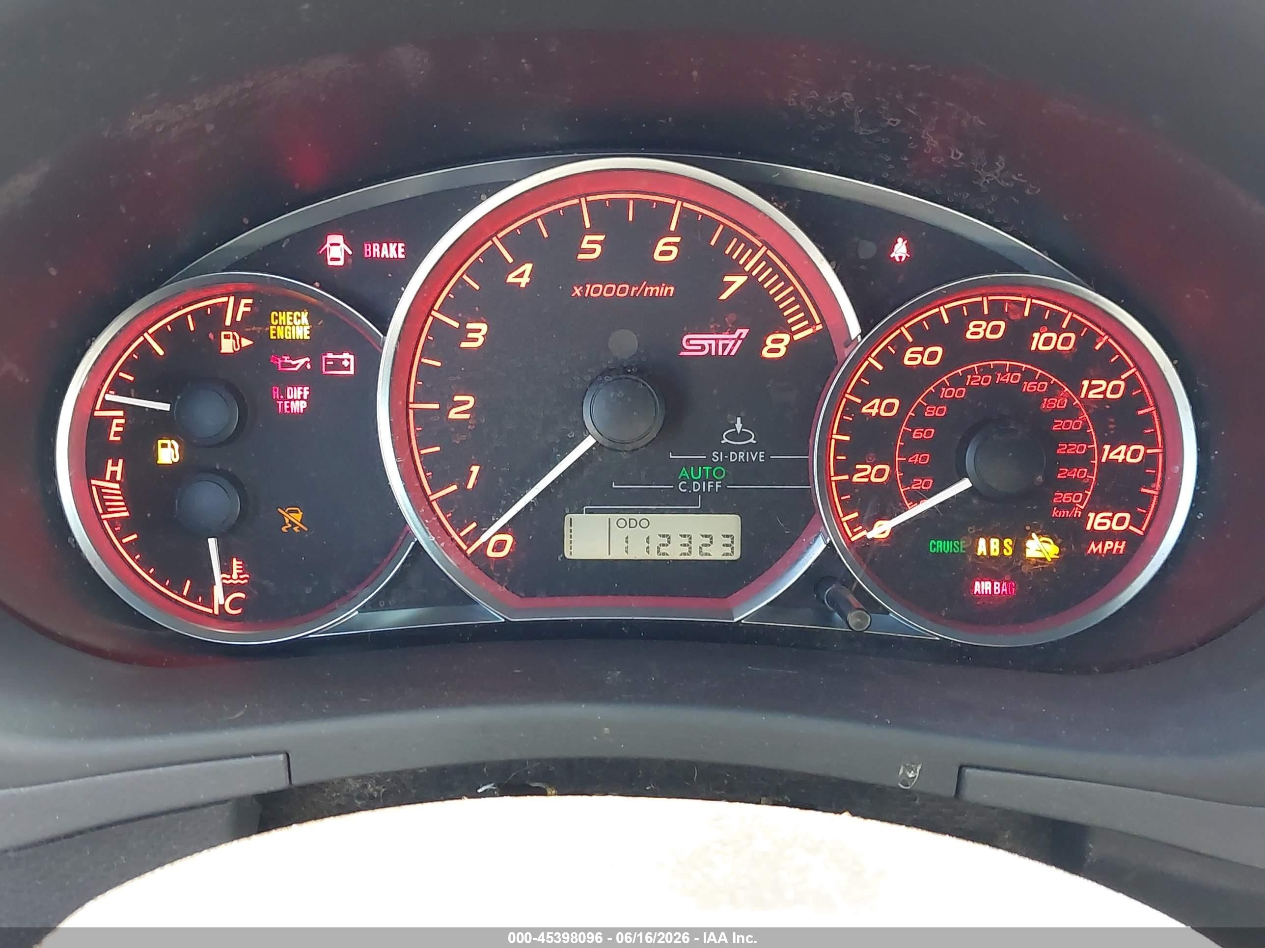 2008 Subaru Impreza Wagon (natl) Sti W/gold Wheels/nav Dark Blue vin: JF1GR89608L833761