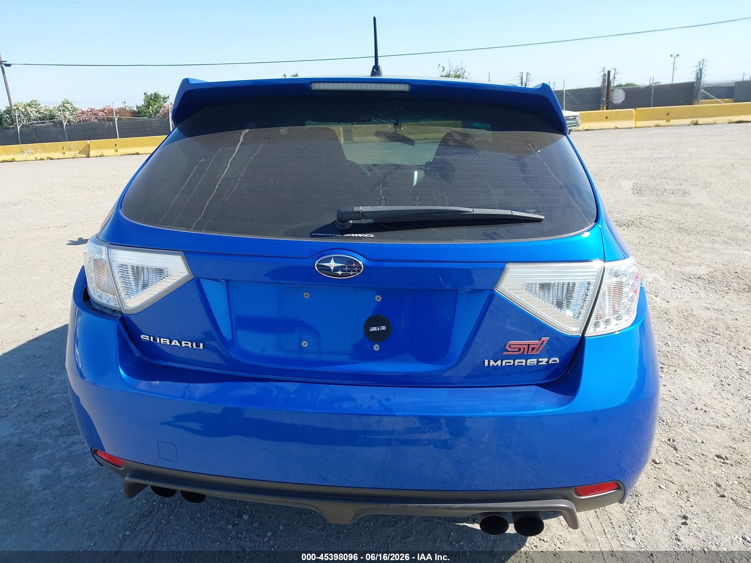 2008 Subaru Impreza Wagon (natl) Sti W/gold Wheels/nav Dark Blue vin: JF1GR89608L833761