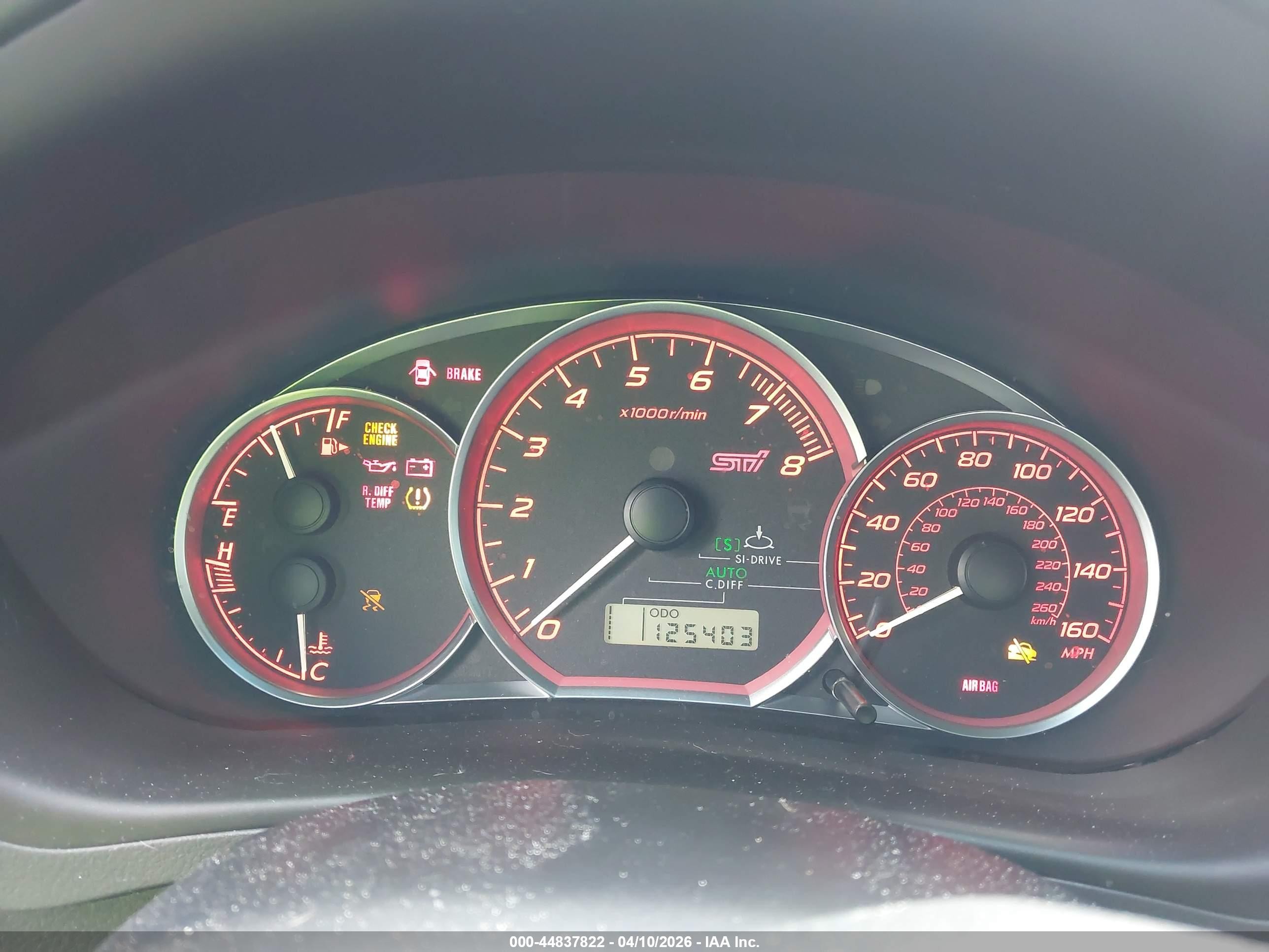 2008 Subaru Impreza Wrx Sti   Black vin: JF1GR89628L826830