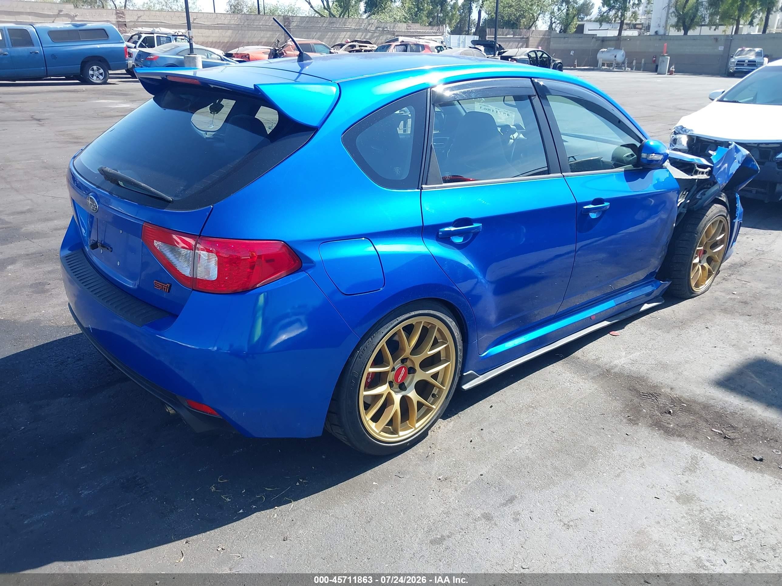 2008 Subaru Impreza Wrx Sti   Blue vin: JF1GR89638L818302