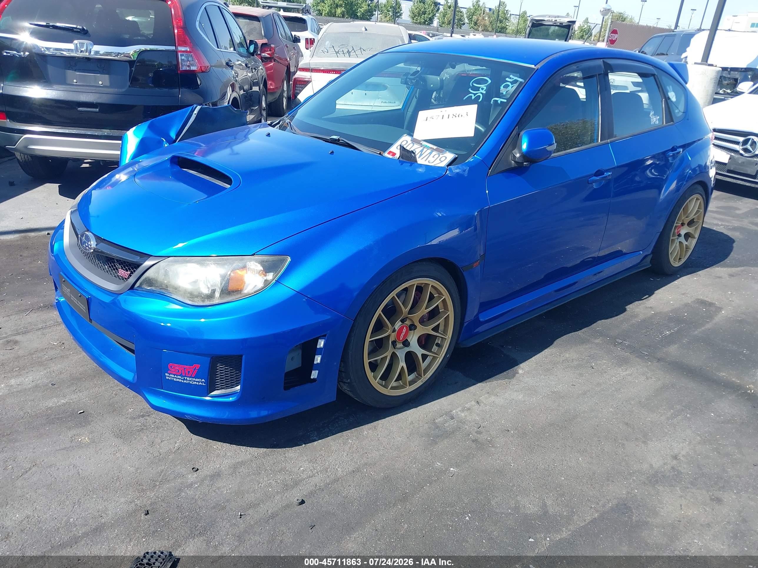 2008 Subaru Impreza Wrx Sti   Blue vin: JF1GR89638L818302