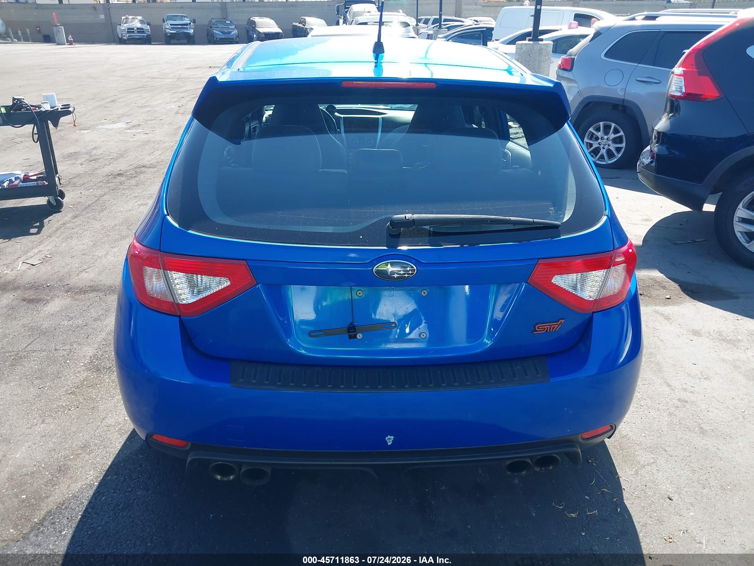 2008 Subaru Impreza Wrx Sti   Blue vin: JF1GR89638L818302
