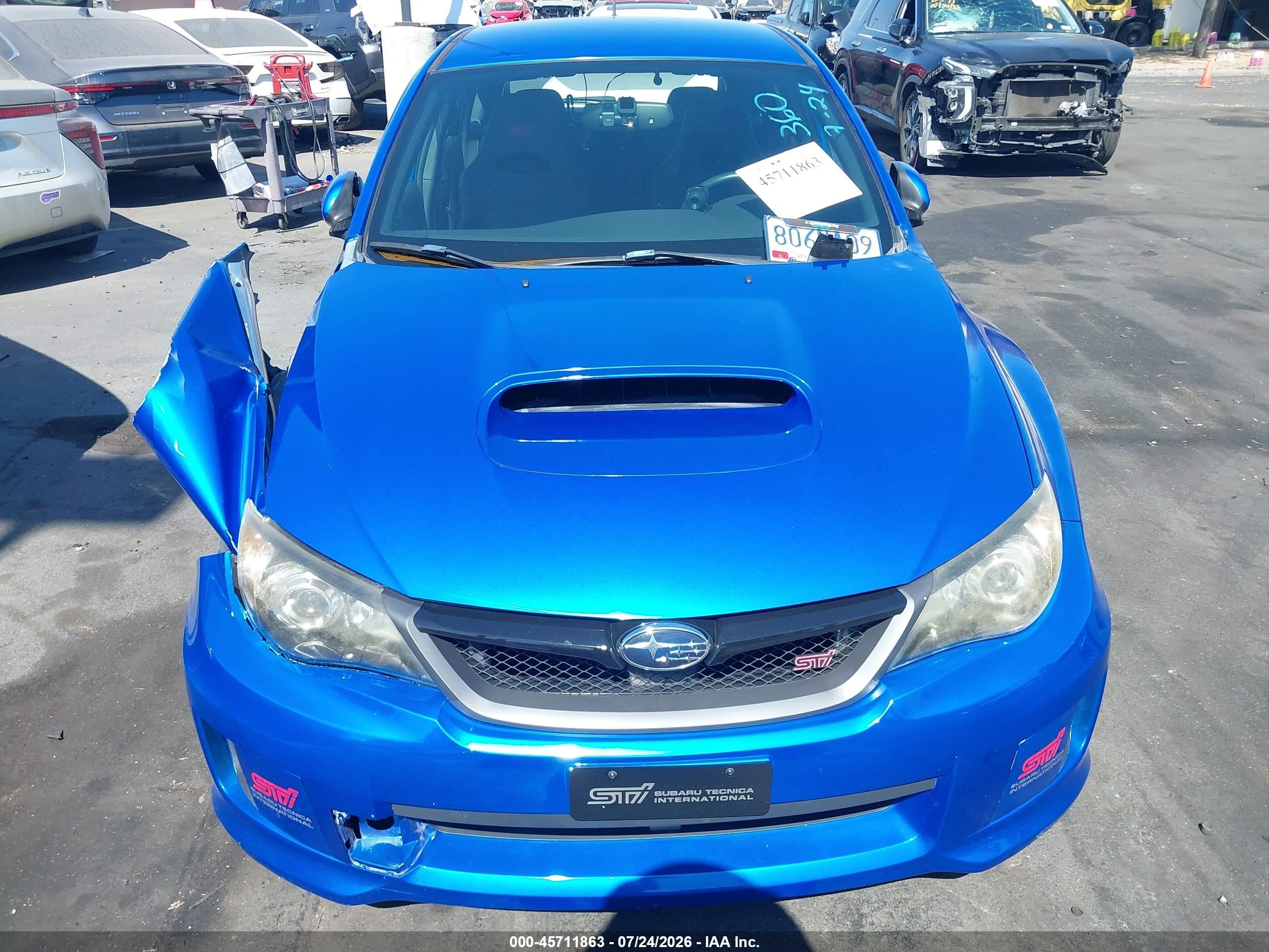 2008 Subaru Impreza Wrx Sti   Blue vin: JF1GR89638L818302