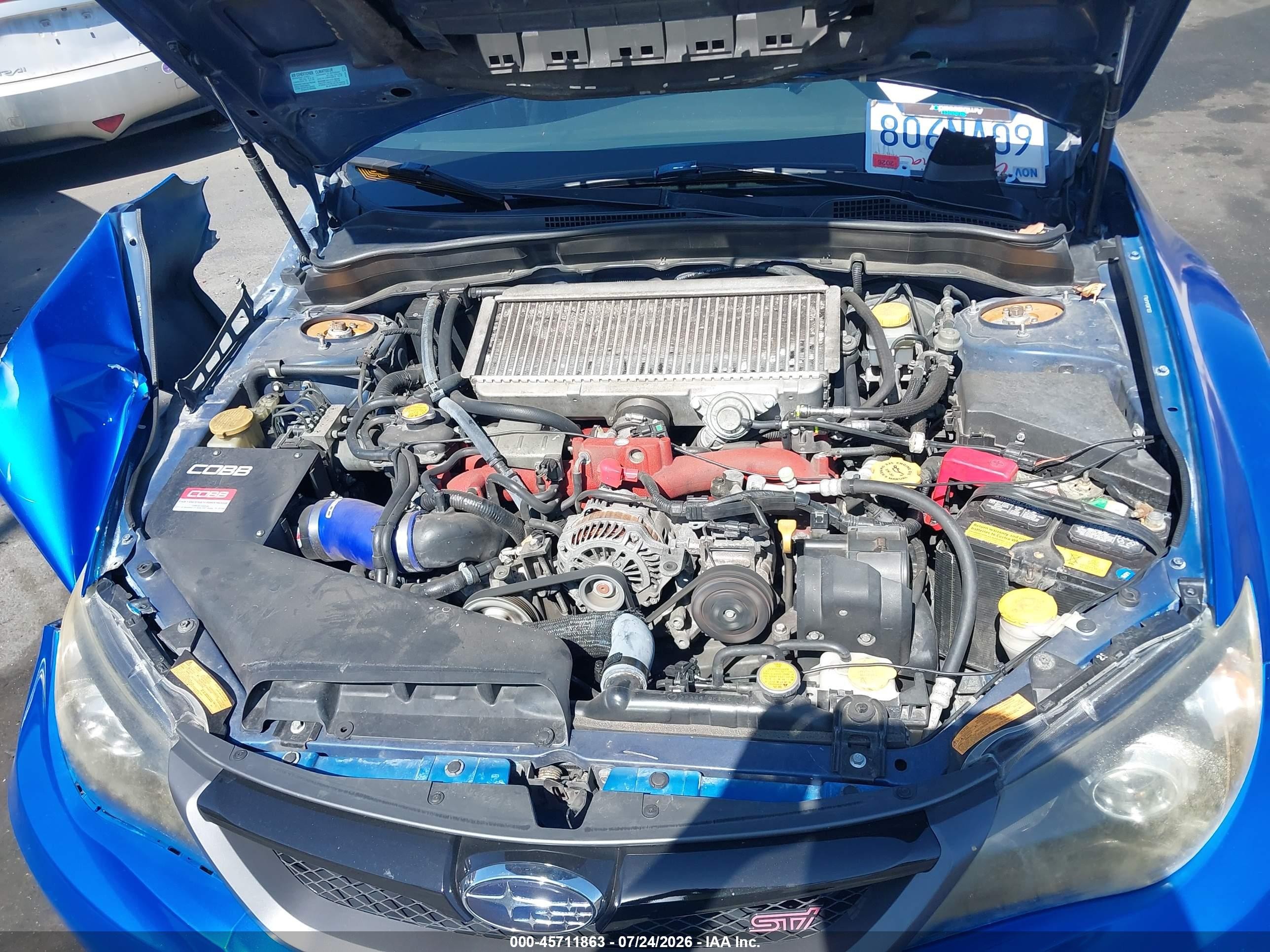 2008 Subaru Impreza Wrx Sti   Blue vin: JF1GR89638L818302