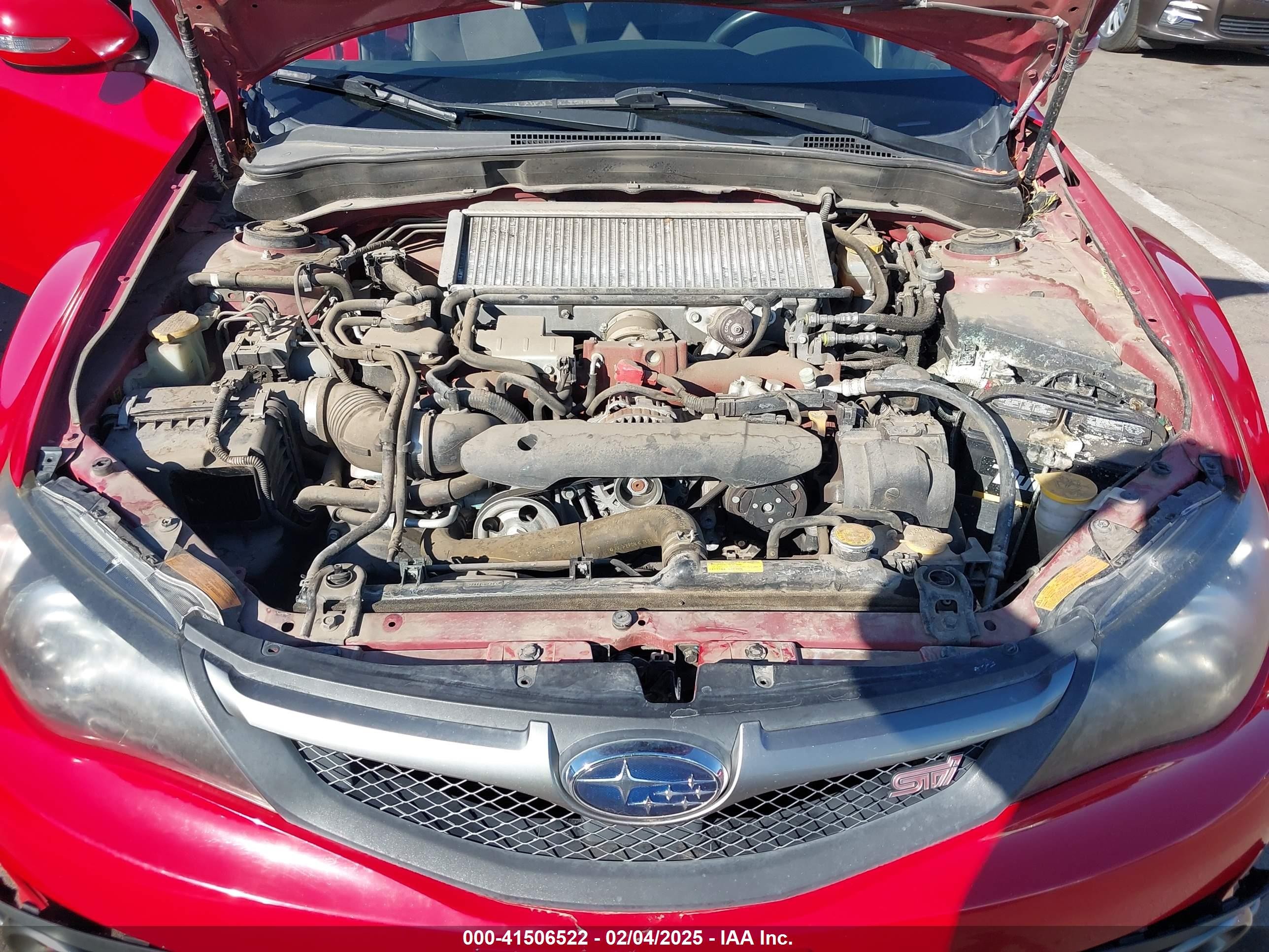 2008 Subaru Impreza Wrx Sti   Red vin: JF1GR89668L826801