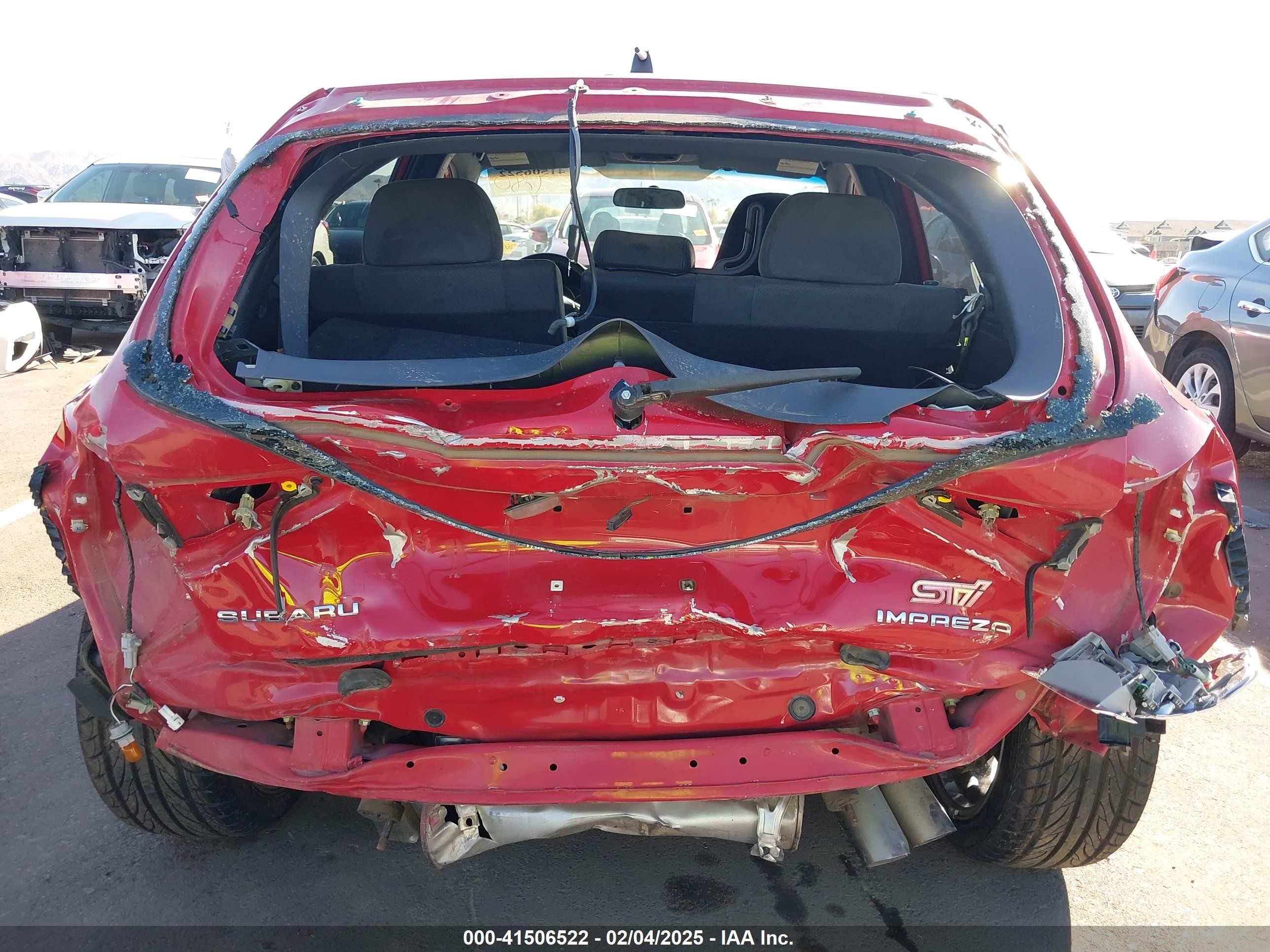 2008 Subaru Impreza Wrx Sti   Red vin: JF1GR89668L826801