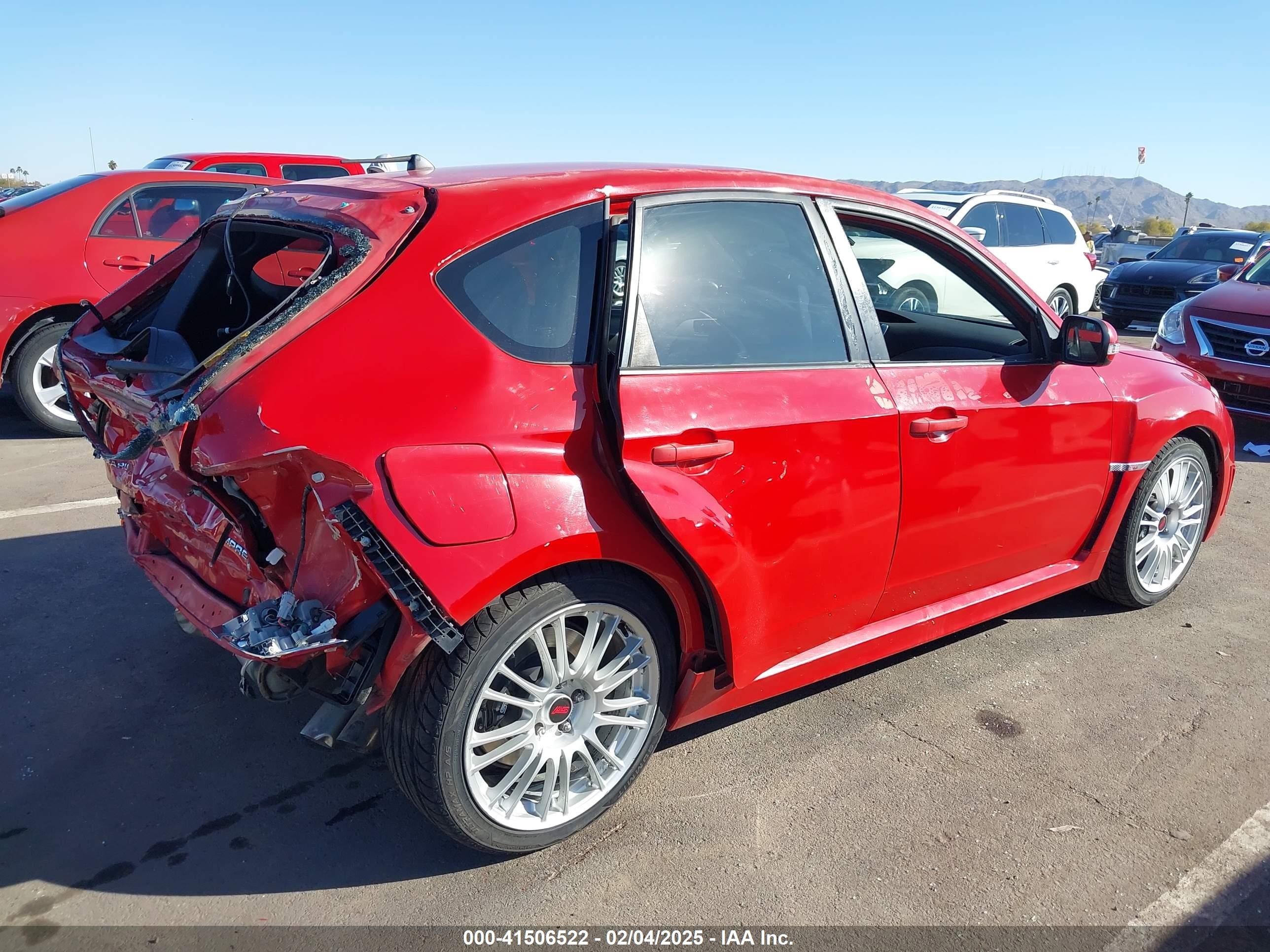 2008 Subaru Impreza Wrx Sti   Red vin: JF1GR89668L826801