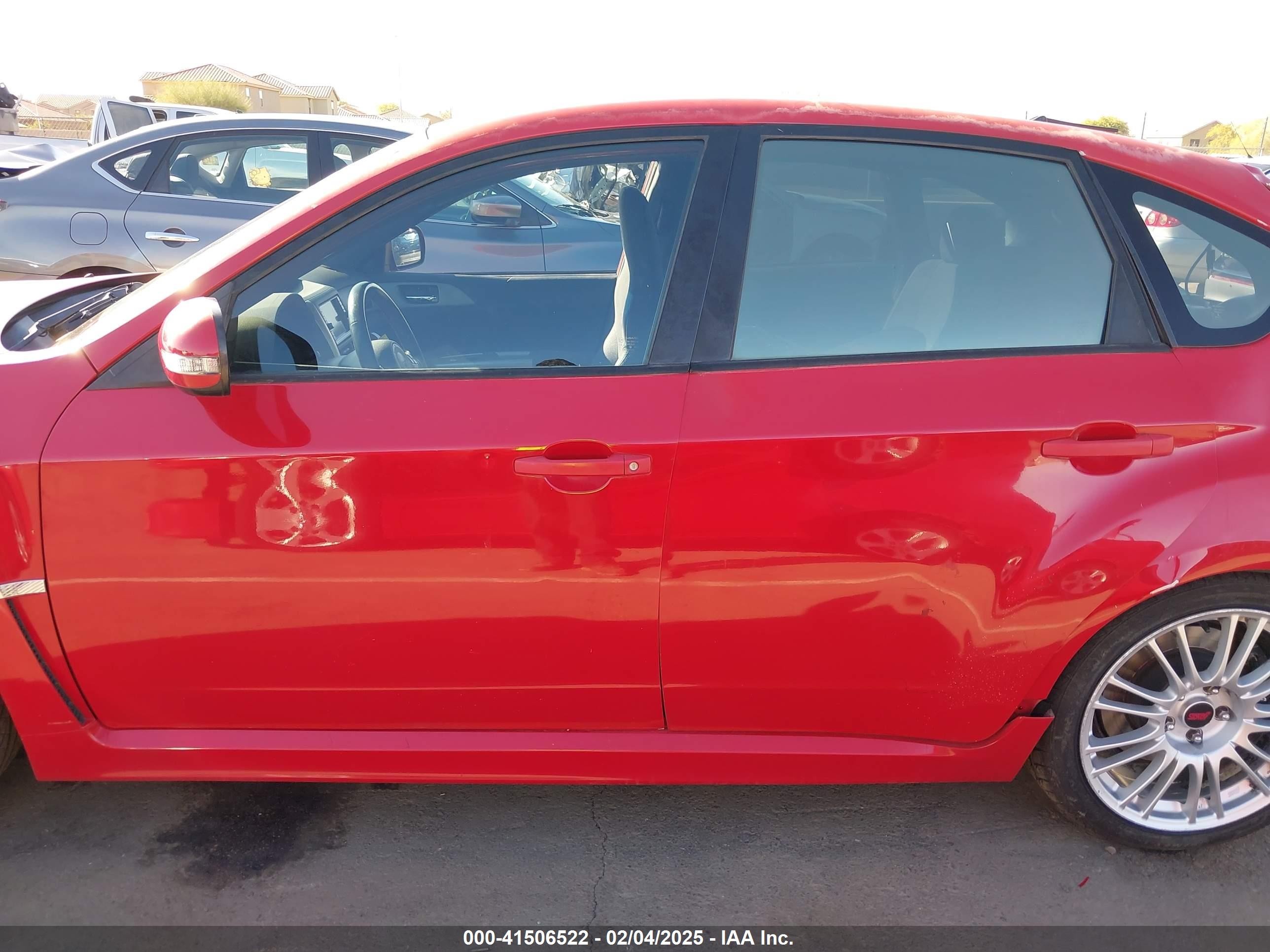 2008 Subaru Impreza Wrx Sti   Red vin: JF1GR89668L826801
