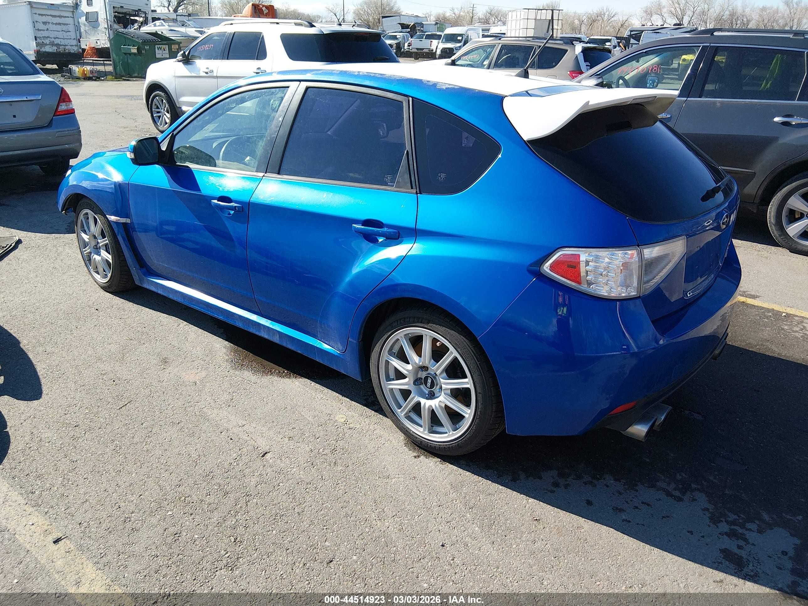 2008 Subaru Impreza Wrx Sti   Blue vin: JF1GR89678L833014