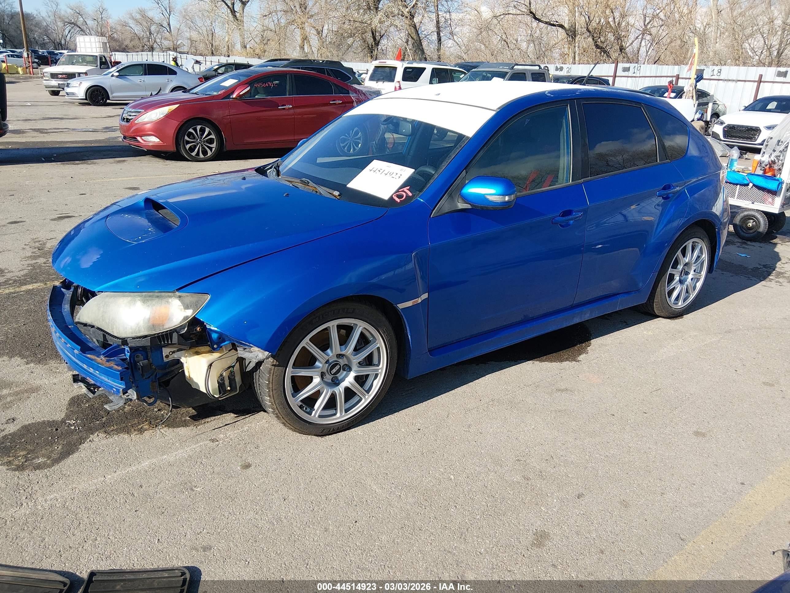 2008 Subaru Impreza Wrx Sti   Blue vin: JF1GR89678L833014