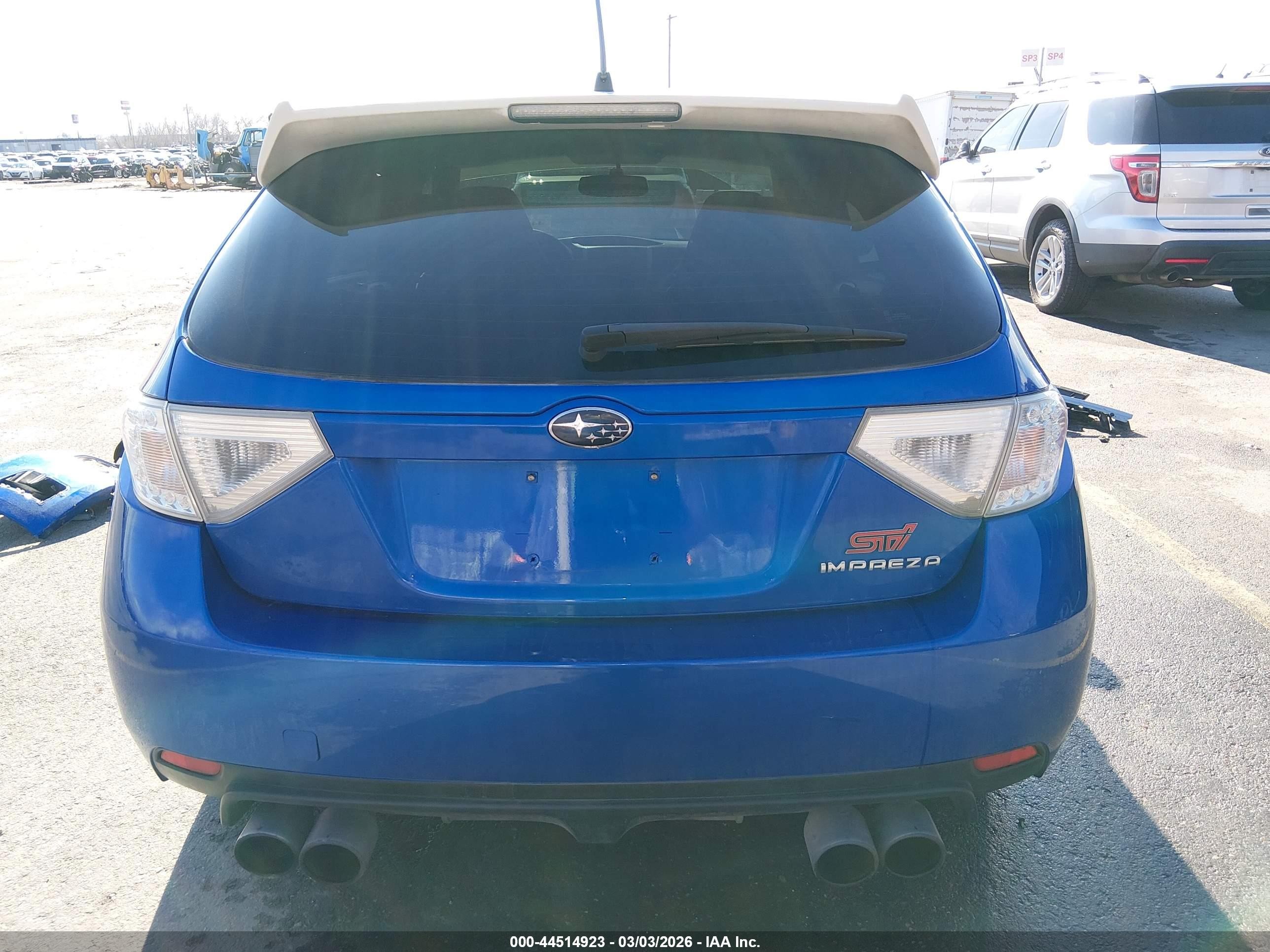 2008 Subaru Impreza Wrx Sti   Blue vin: JF1GR89678L833014