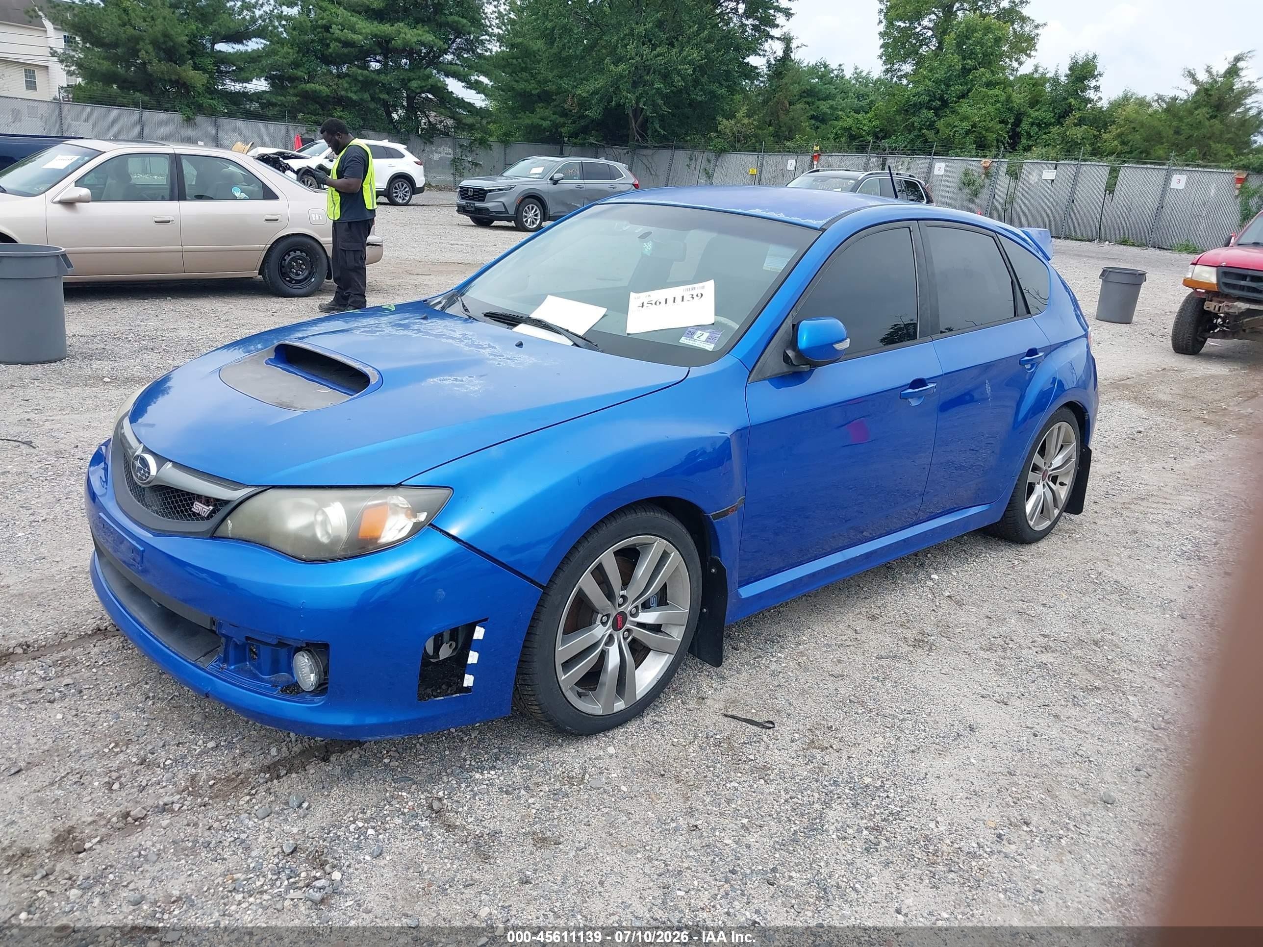 2008 Subaru Impreza Wrx Sti   Синий vin: JF1GR896X8L822444