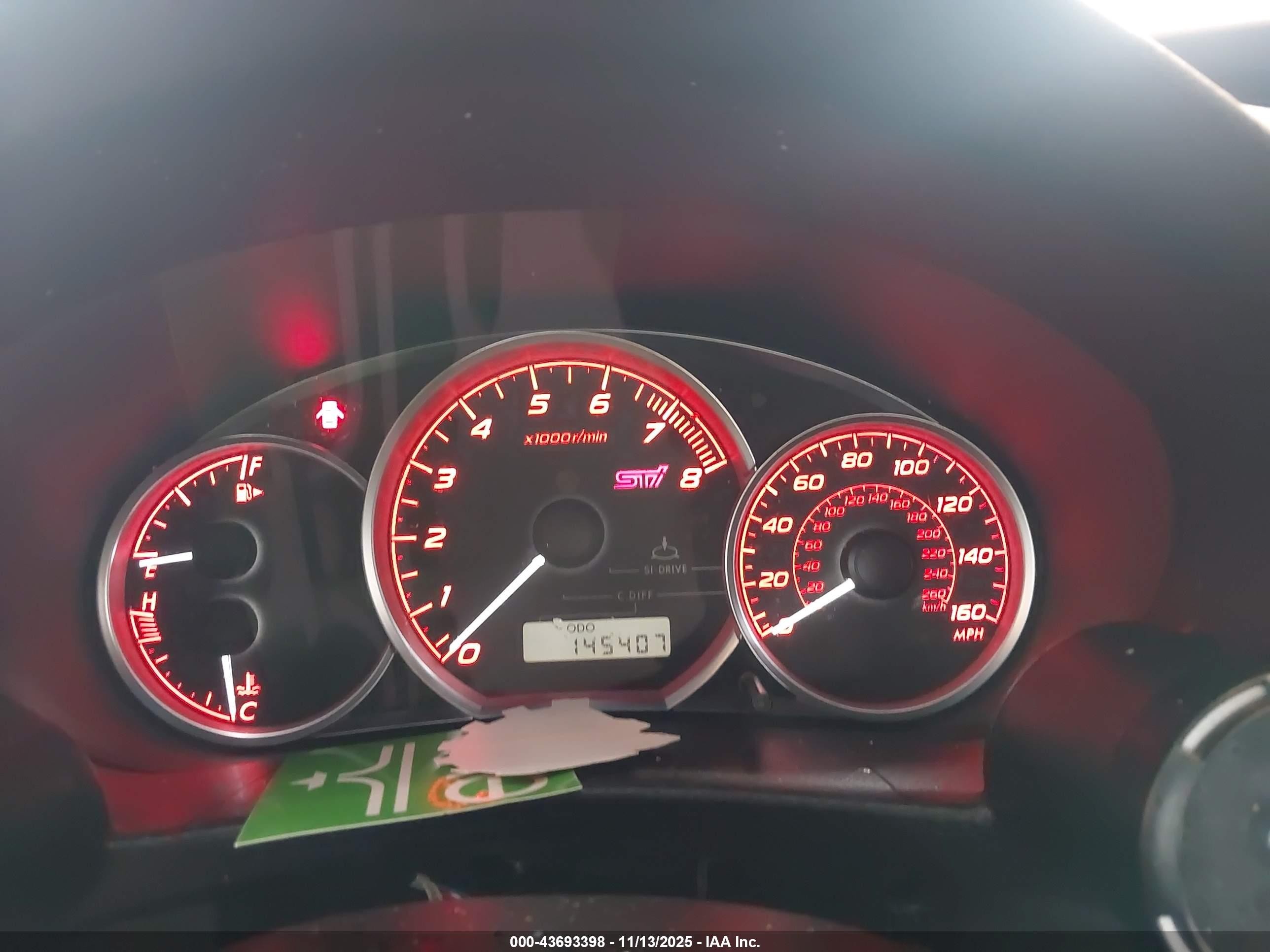 2008 Subaru Impreza Wrx Sti   Red vin: JF1GR896X8L826140
