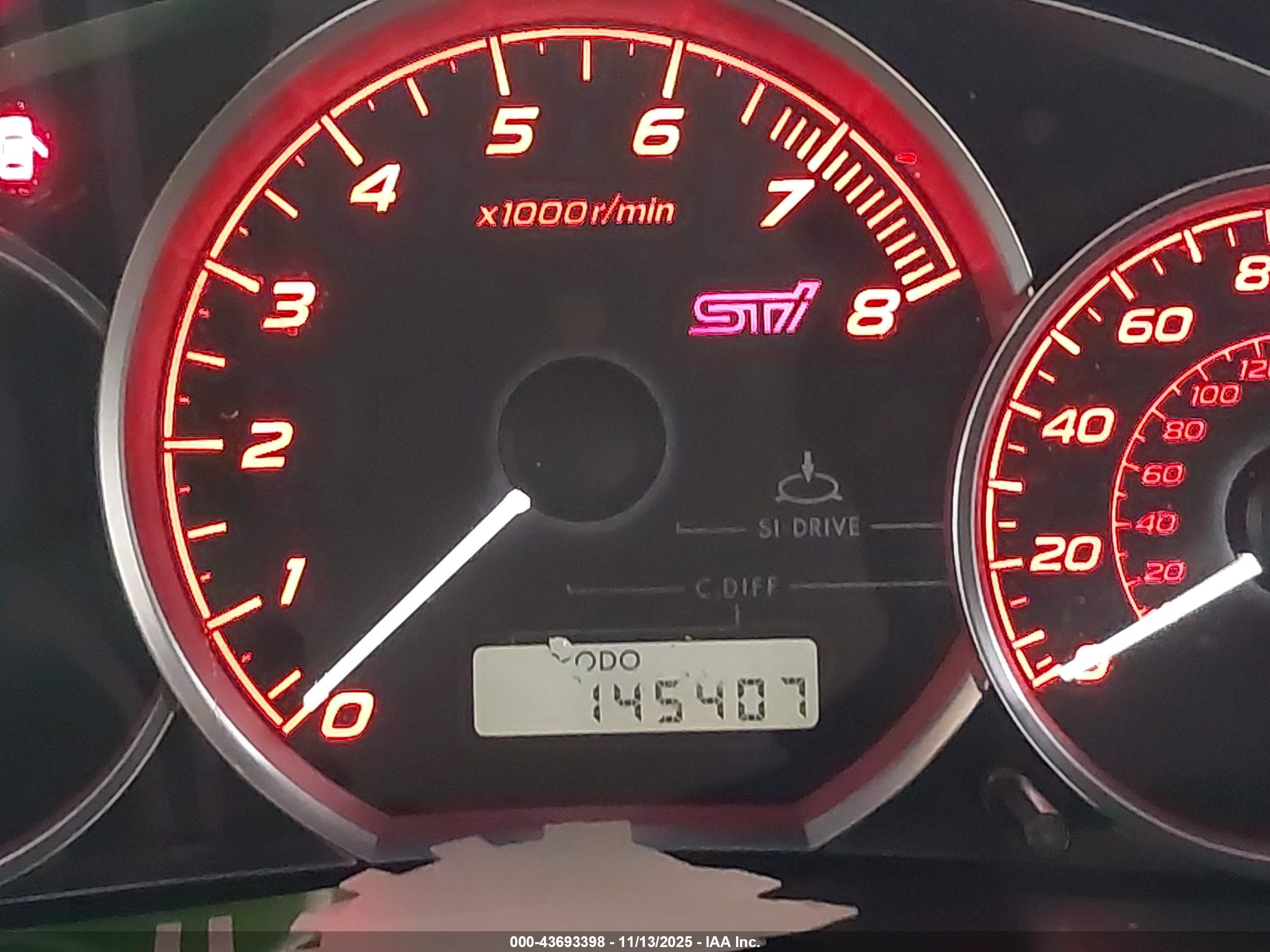 2008 Subaru Impreza Wrx Sti   Red vin: JF1GR896X8L826140